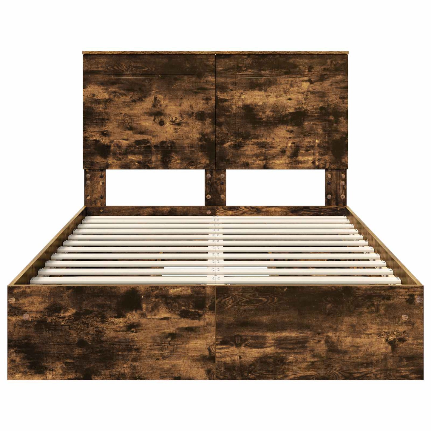 Tárolós Ágy fiókkal Füstölt tölgy 135 x 190 cm Szerelt Fa