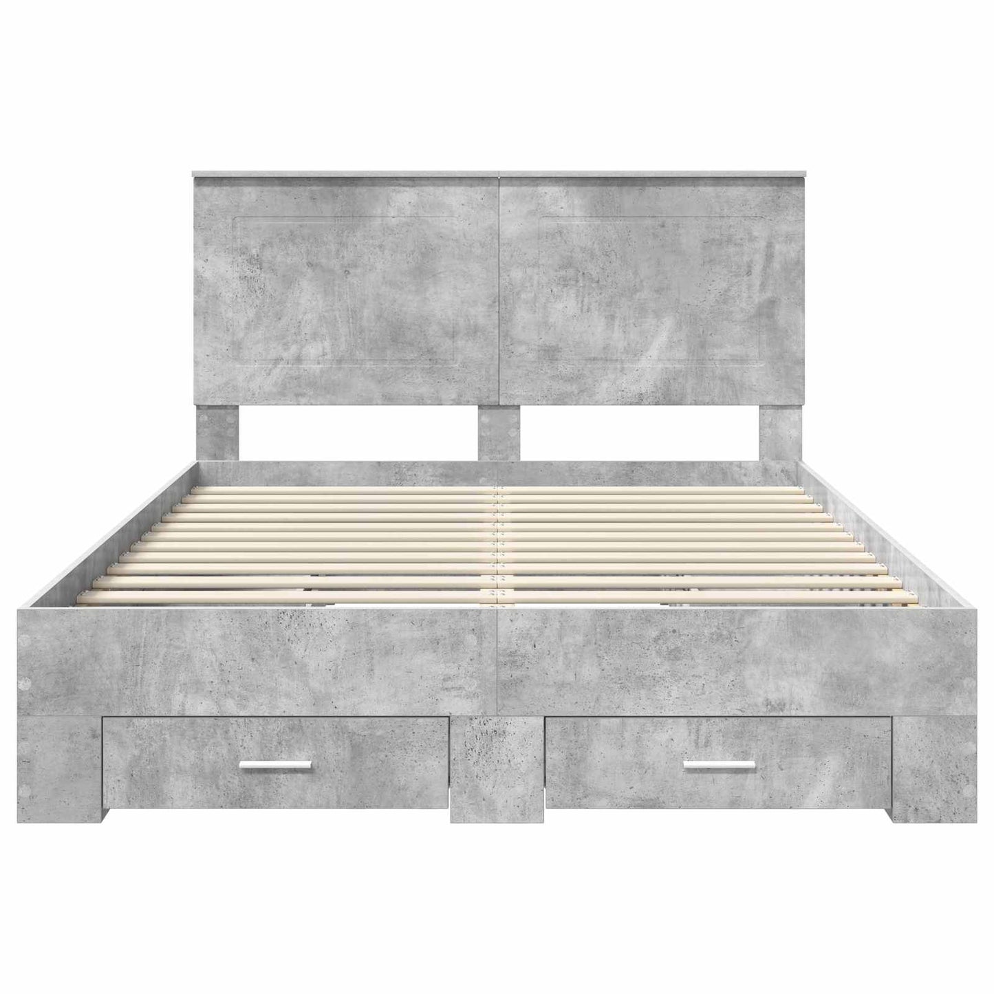Ágykeret fiókkal tárolóval Beton Szürke 140 x 190 cm Szerelt Fa