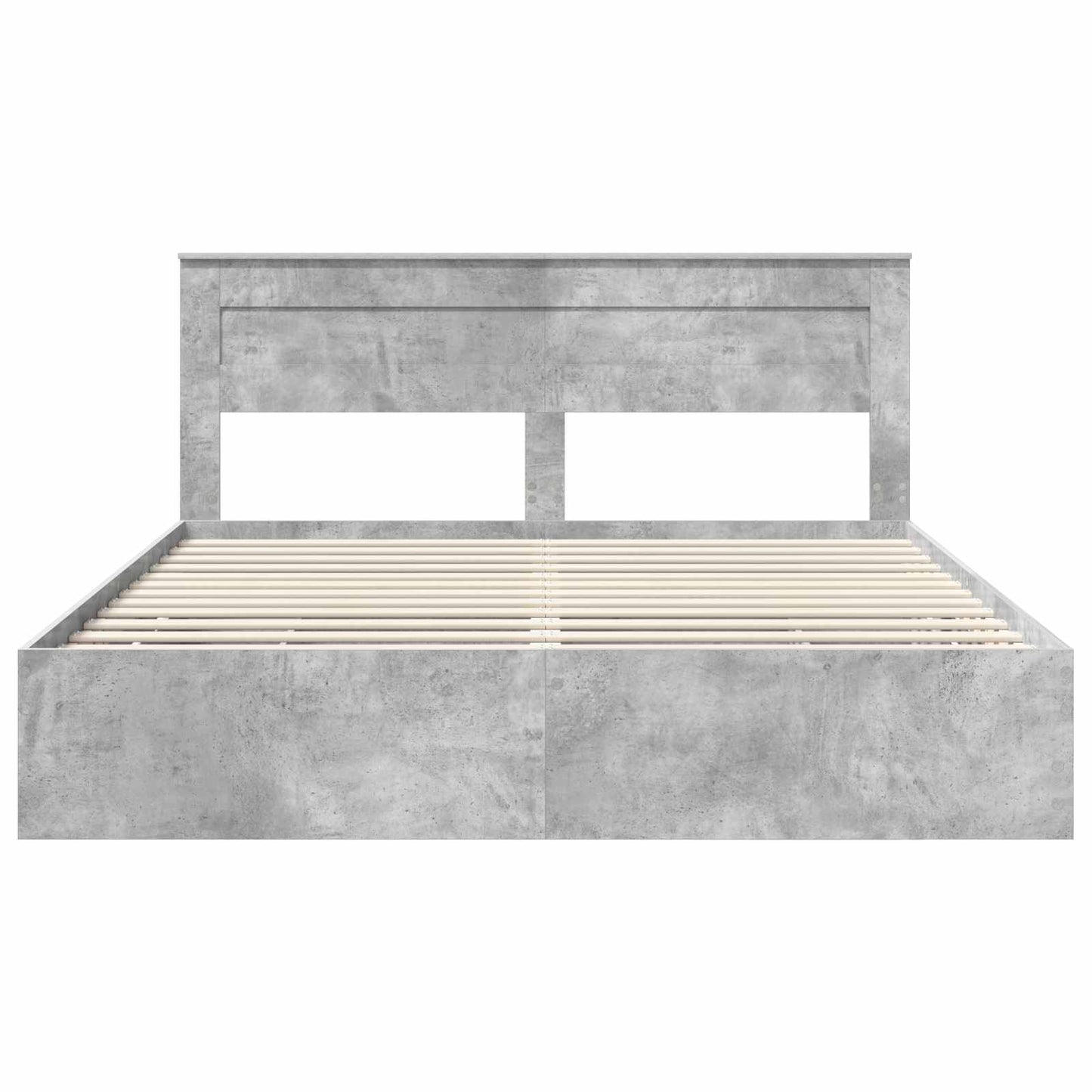 Ágykeret fiókkal tárolóval Beton Szürke 200 x 200 cm Mérnöki Fa