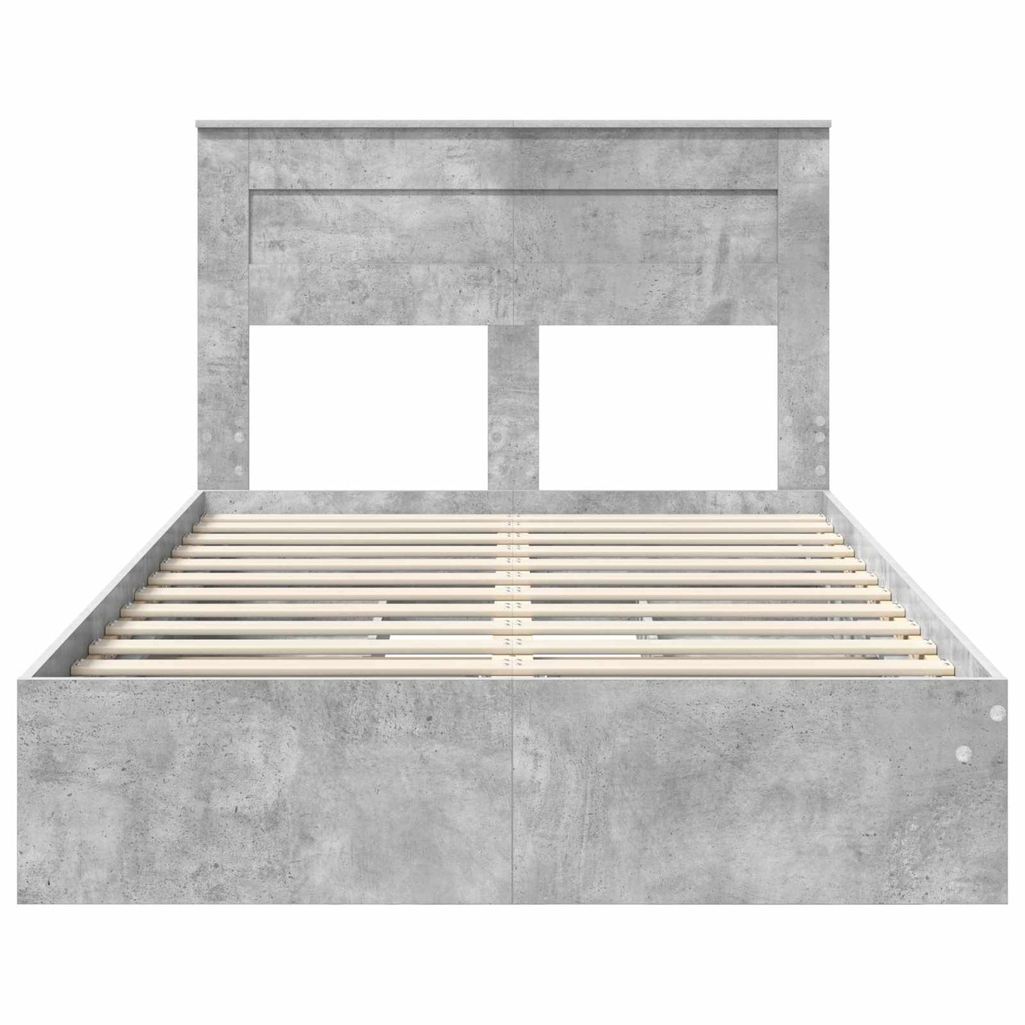 Tárolós Ágy fiókkal Beton Szürke 135 x 190 cm Szerelt Fa