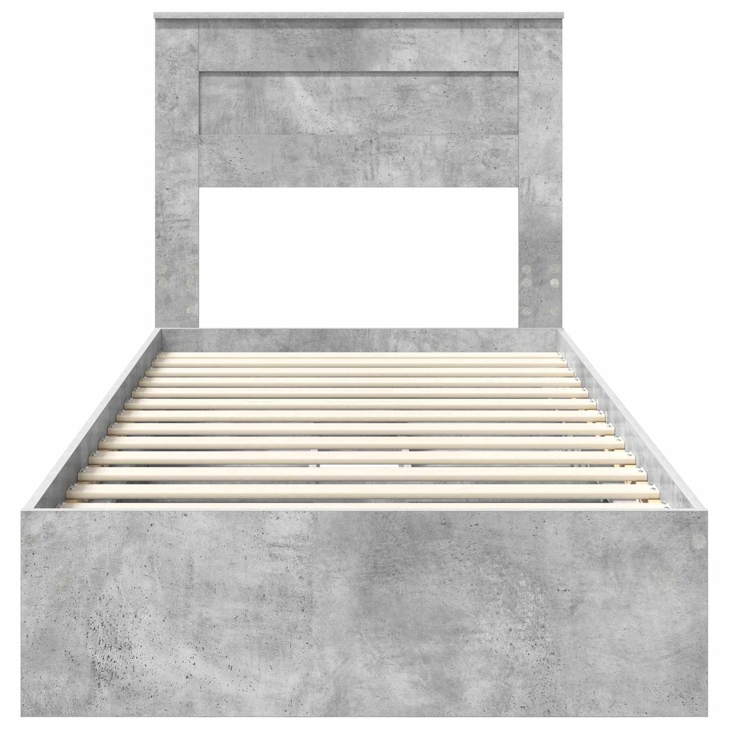 Tárolós Ágy fiókkal Beton Szürke 90 x 190 cm Szerelt Fa