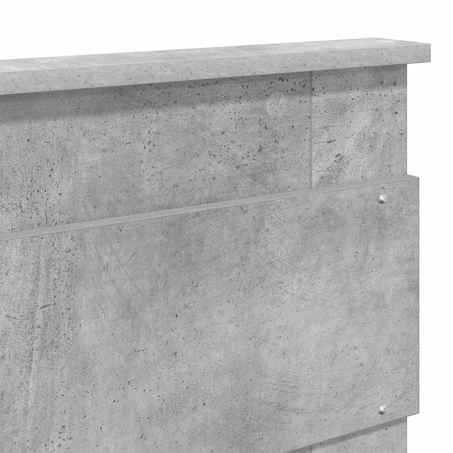Ágykeret fiókkal tárolóval Beton Szürke 200 x 200 cm Szerelt Fa