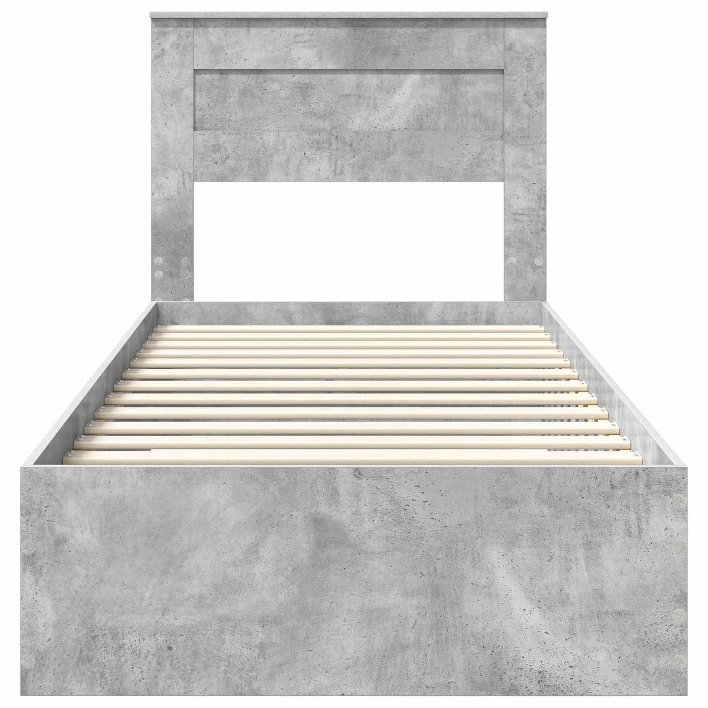 Ágykeret fiókkal tárolóval Beton Szürke 100 x 200 cm Szerelt Fa