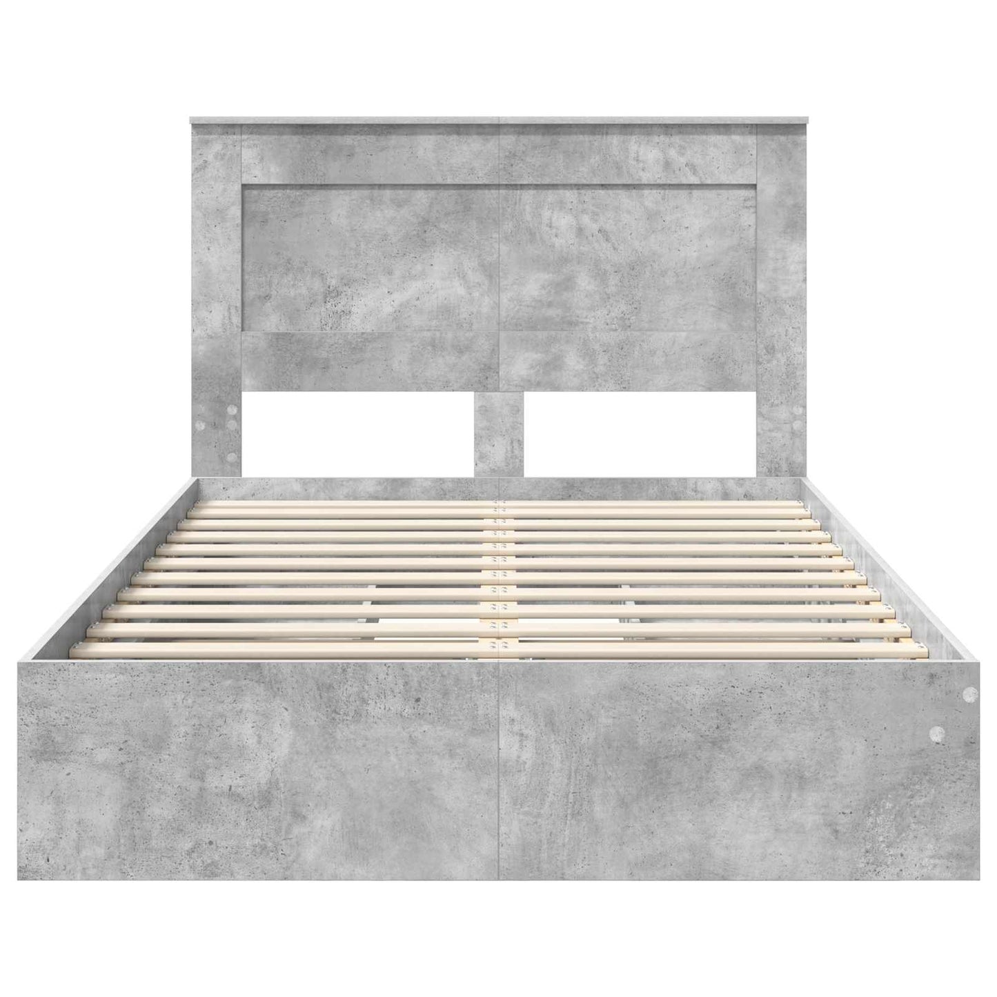 Tárolós Ágy fiókkal Beton Szürke 135 x 190 cm Szerelt Fa