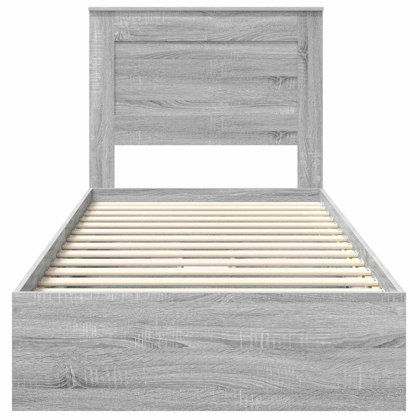 Tárolós Ágy fiókkal Szürke Sonoma 75 x 190 cm Szerelt Fa