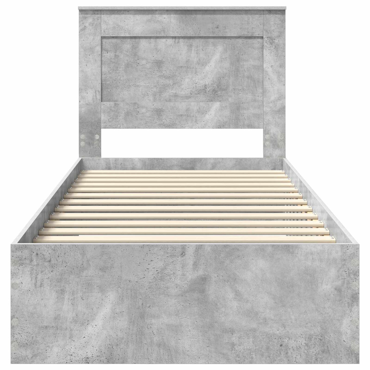 Ágykeret fiókkal tárolóval Beton Szürke 90 x 190 cm Szerelt Fa