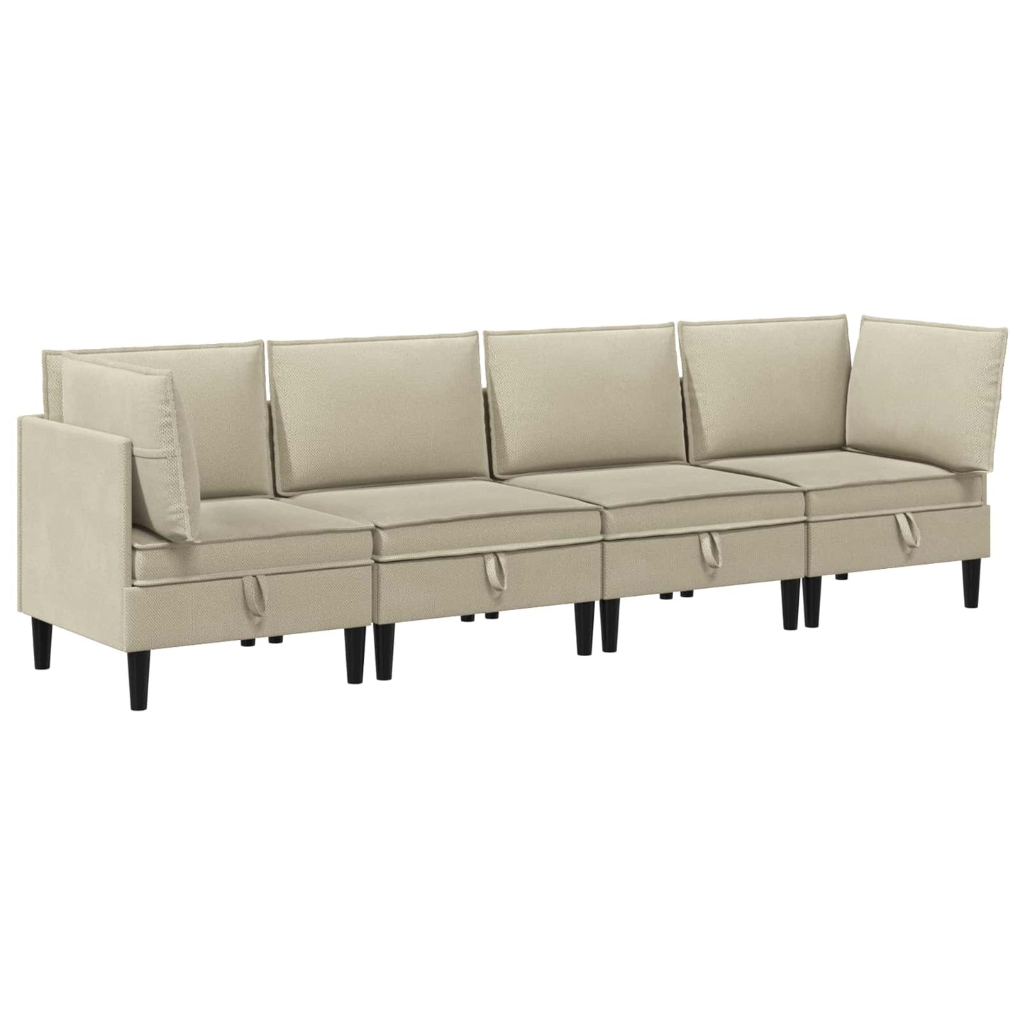 Nappali bútor szett 4 pcs Homokszín Szövet