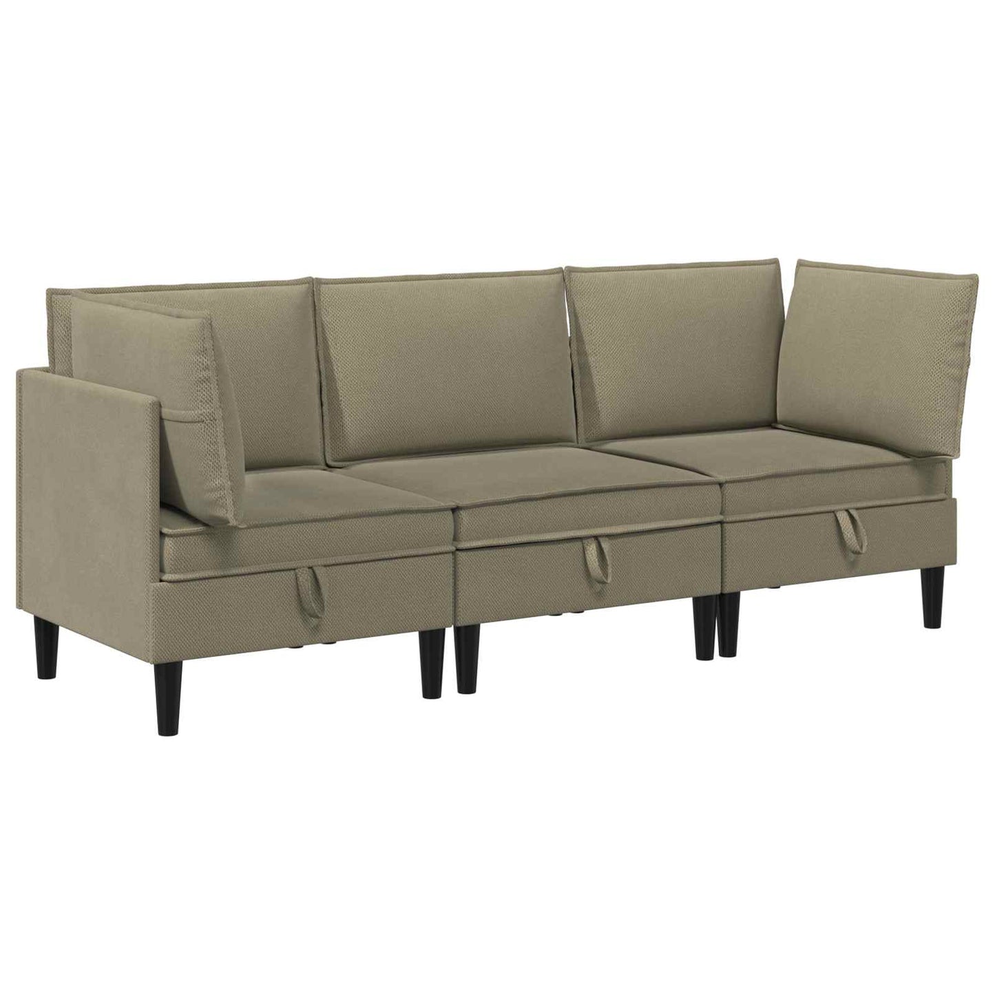 Nappali bútor szett 3 pcs Khaki Szövet