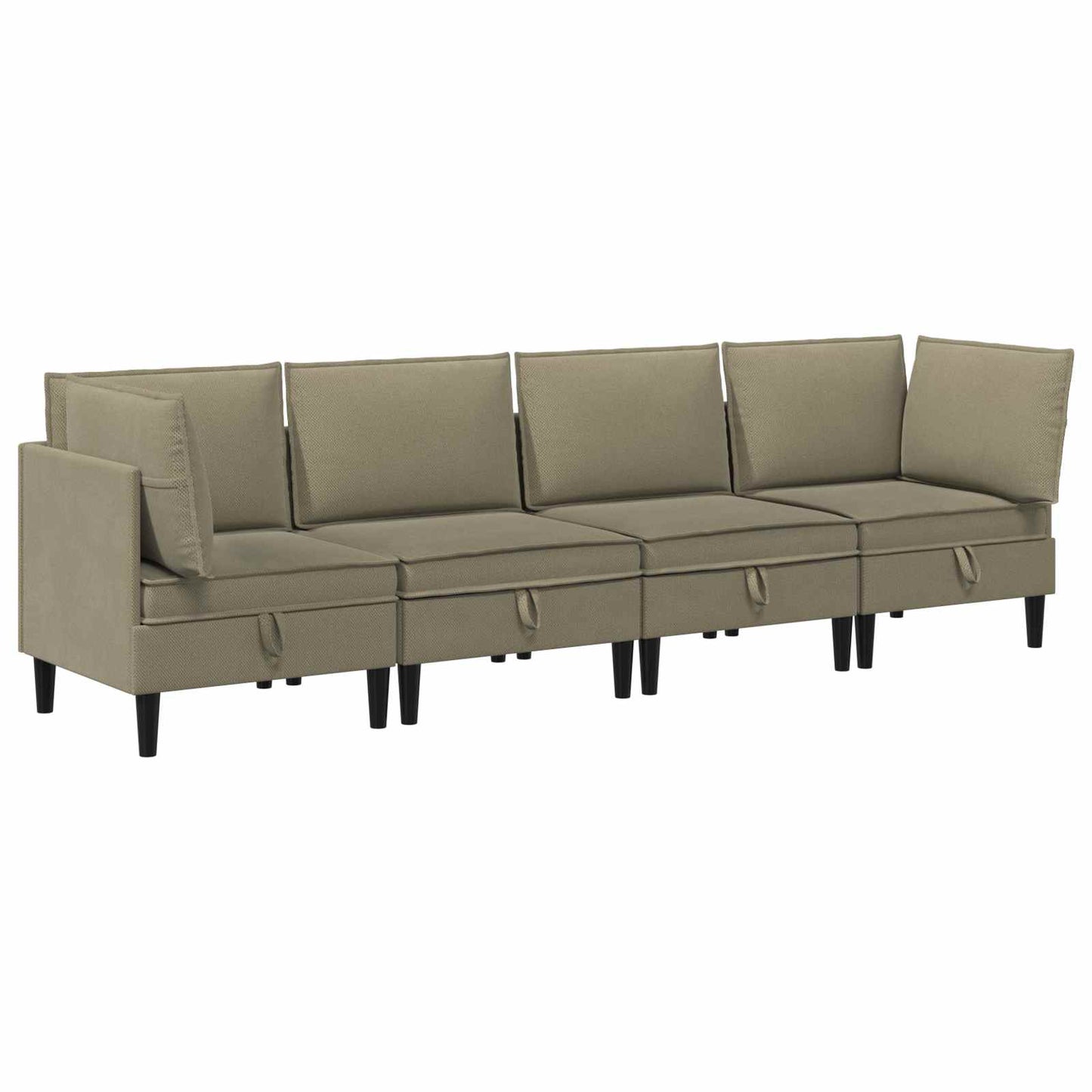 Nappali bútor szett 4 pcs Khaki Szövet