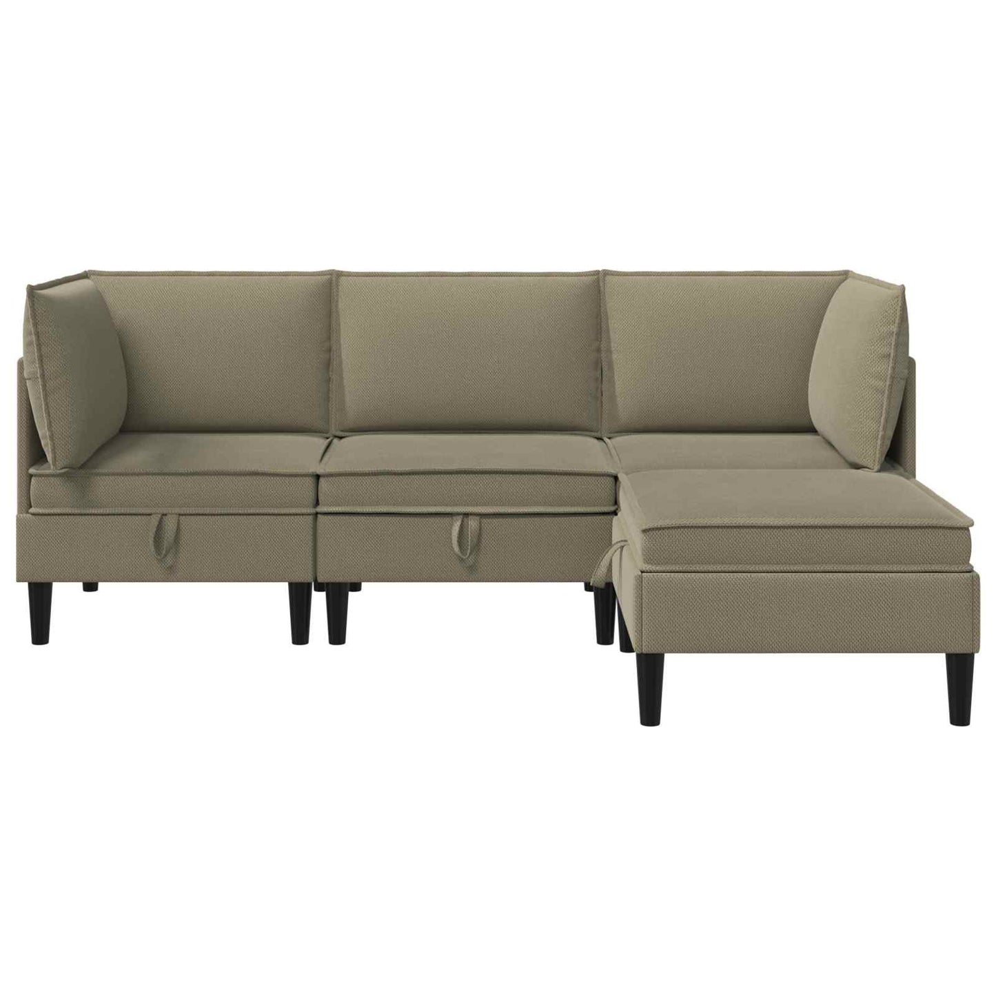 Nappali bútor szett 4 pcs Khaki Szövet