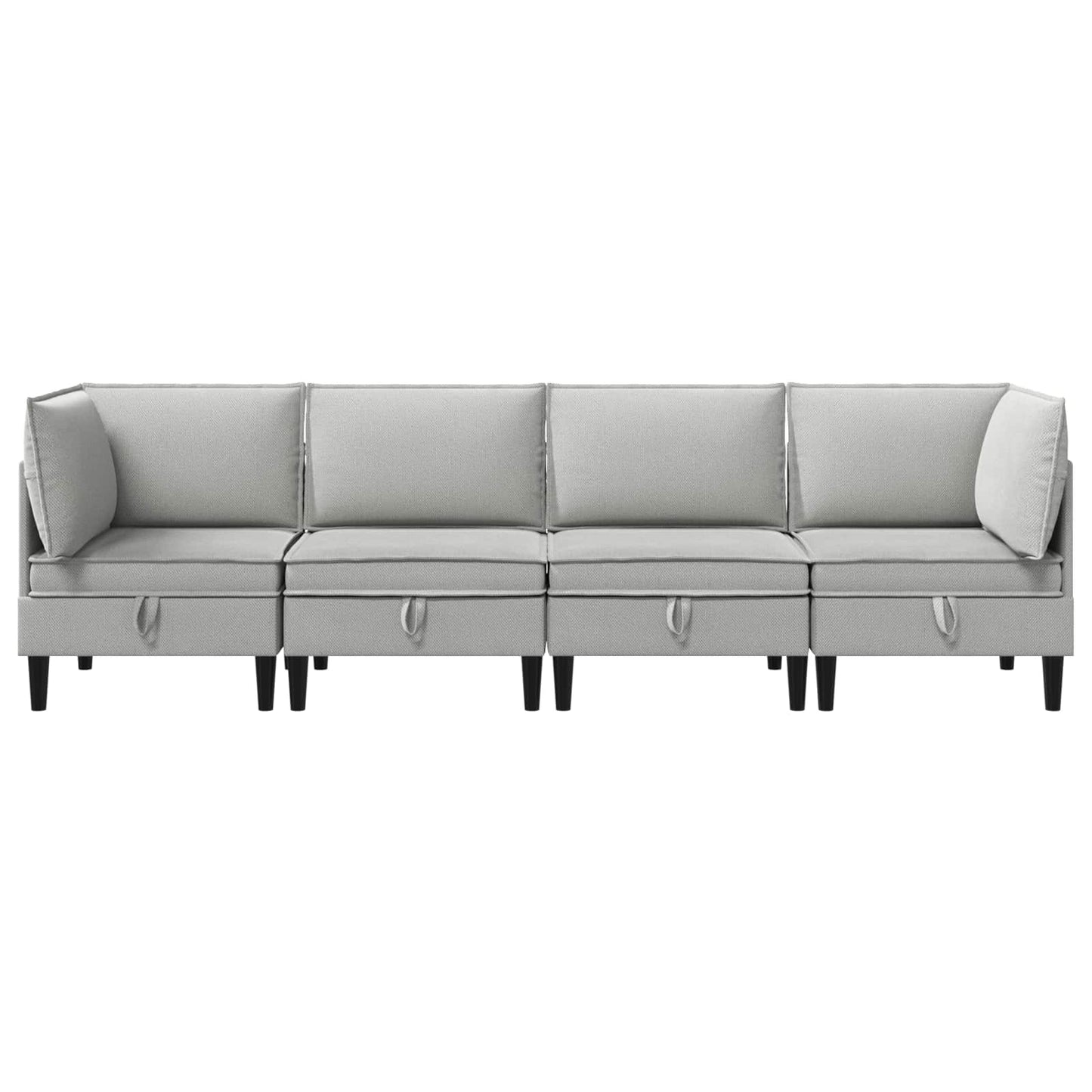 Nappali bútor szett 4 pcs Világosszürke Szövet