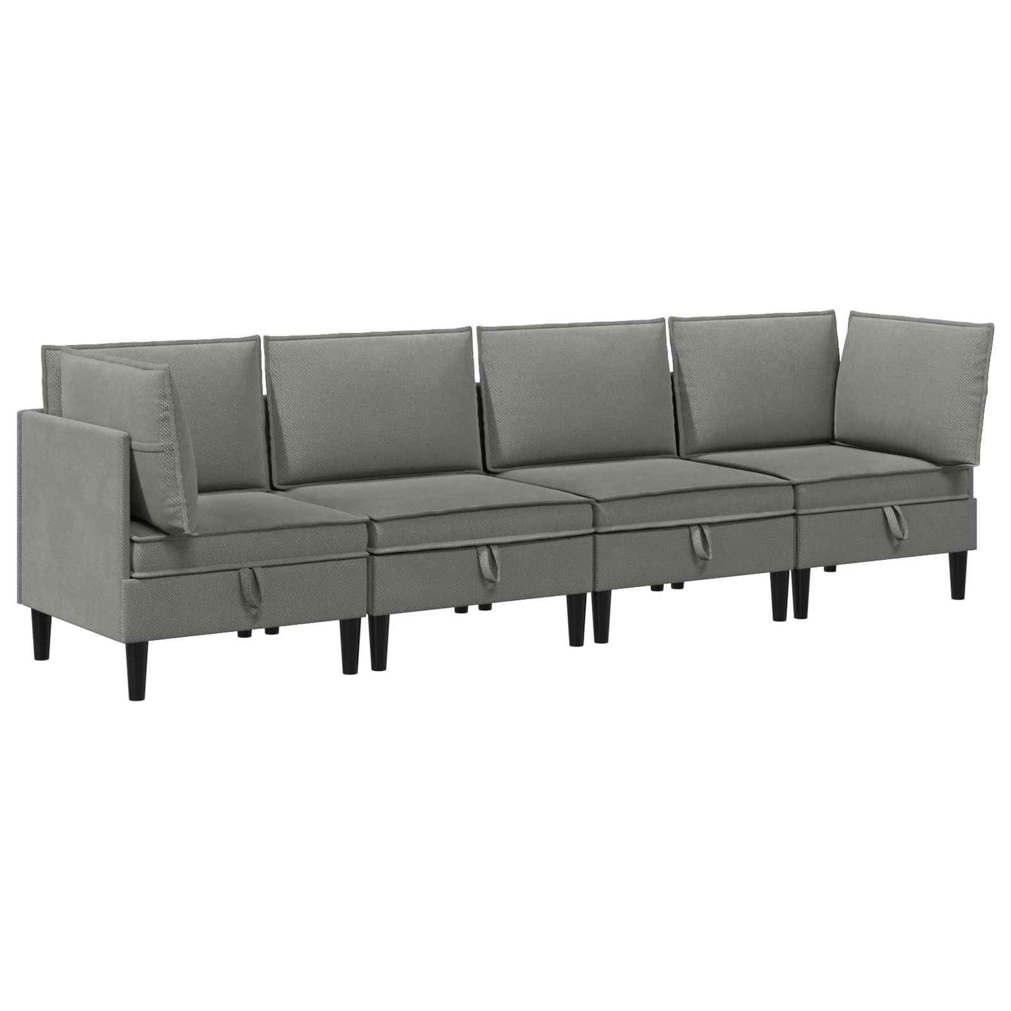 Nappali bútor szett 4 pcs Sötétszürke Szövet