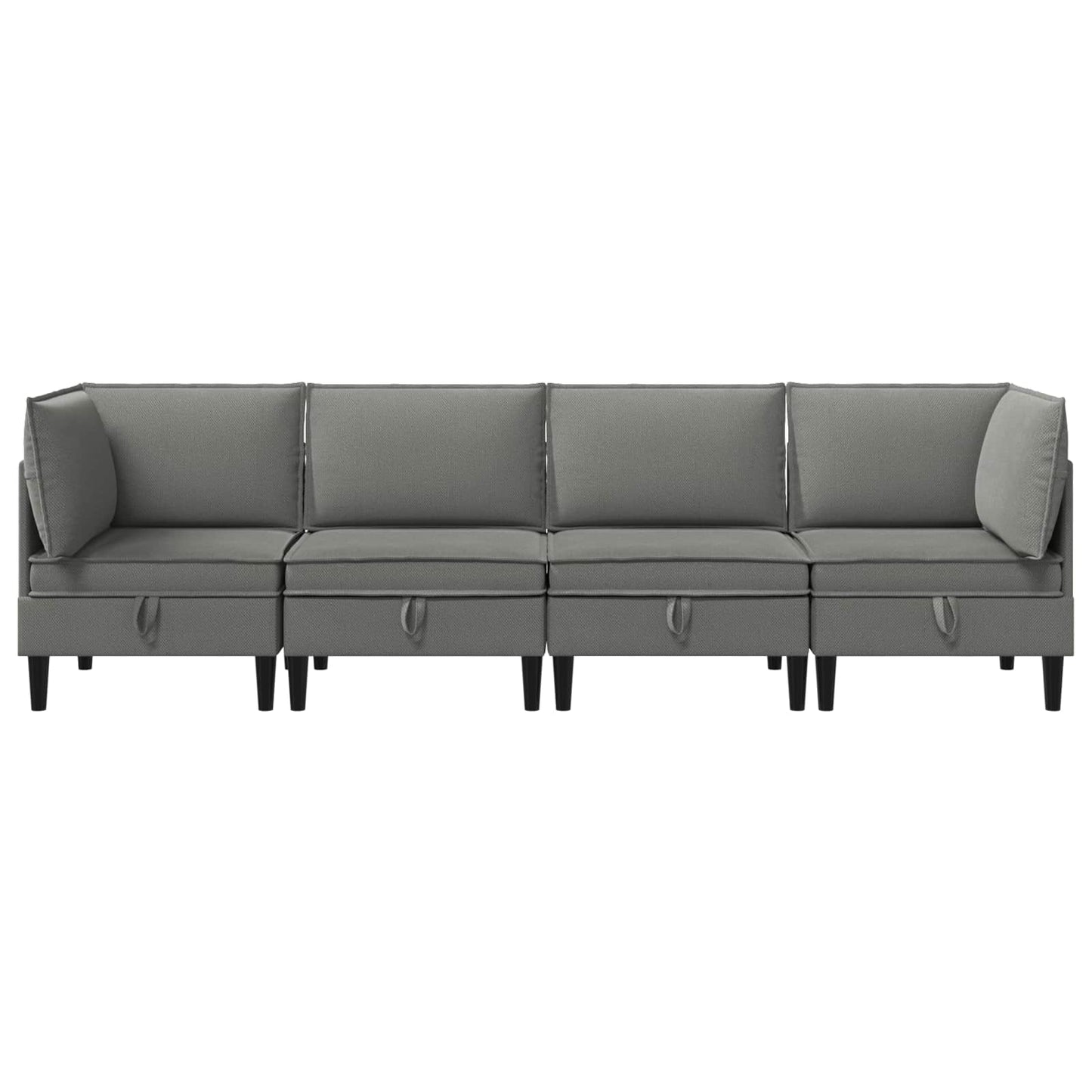 Nappali bútor szett 4 pcs Sötétszürke Szövet
