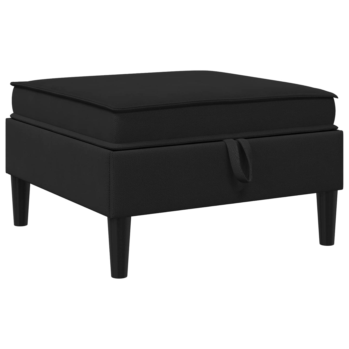 Nappali bútor szett 5 pcs Fekete Szövet