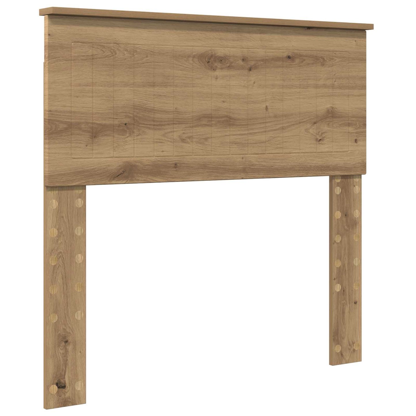 Ágykeret fejtámlával Művészi tölgy 90 x 190 cm Tömör fenyőfa