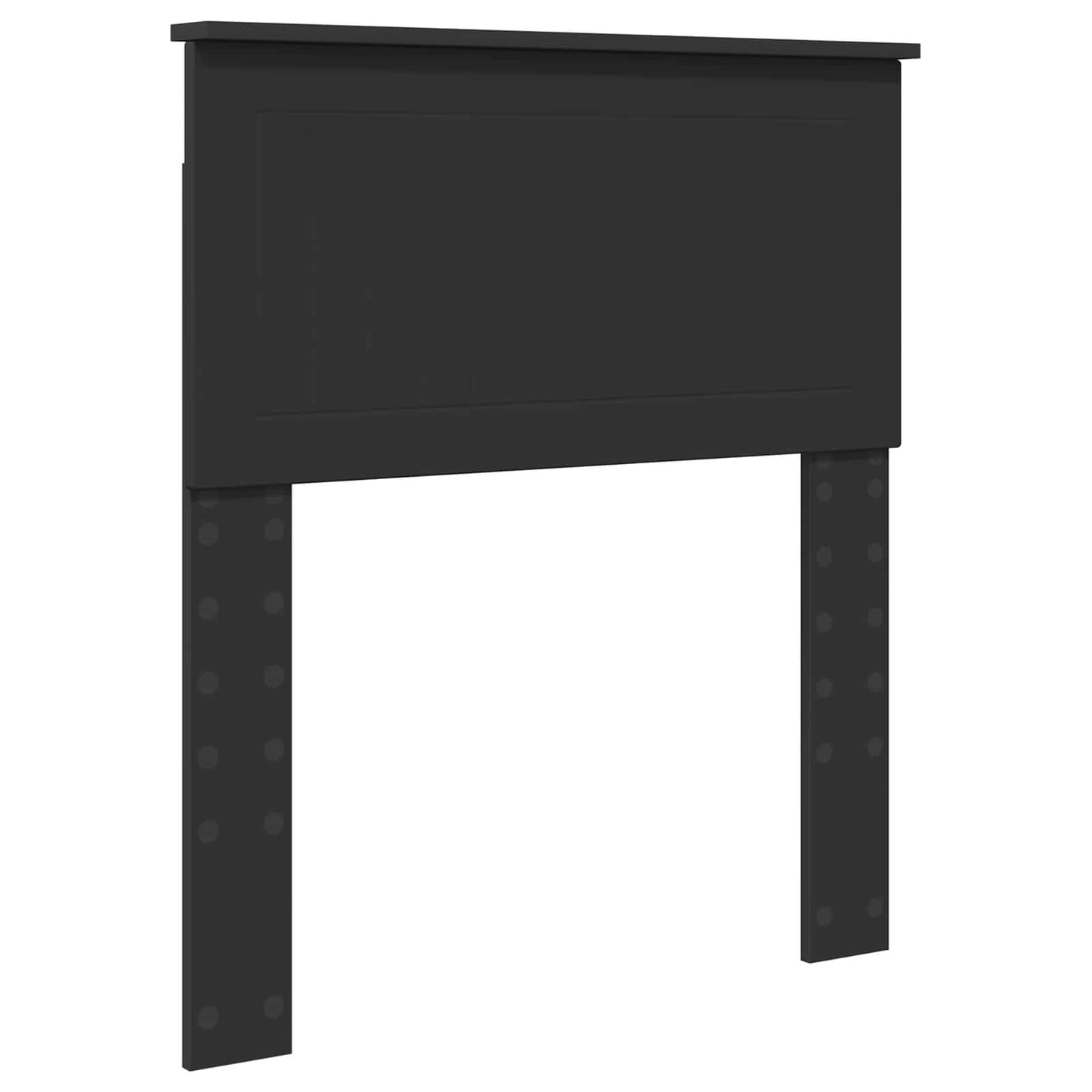 Ágykeret fejtámlával Fekete 75 x 190 cm Tömör fenyőfa