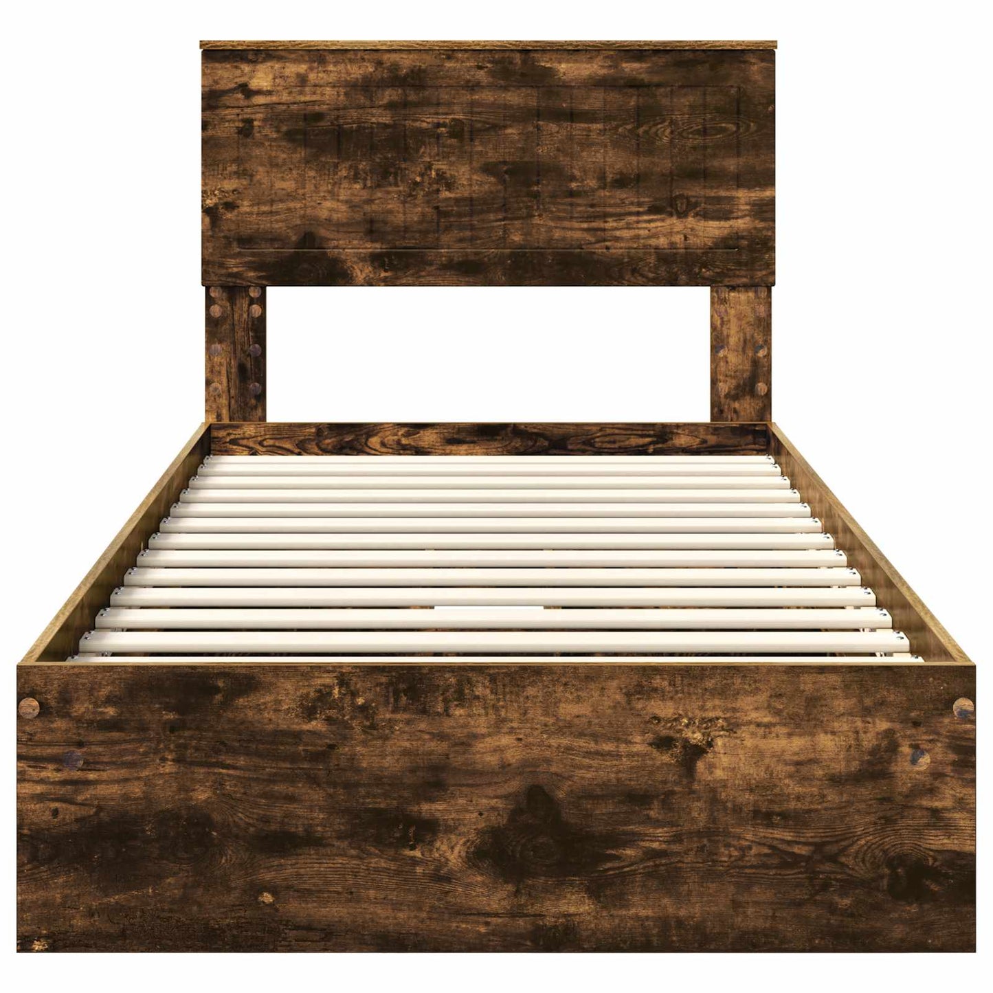 Tárolós Ágy fiókkal Füstölt tölgy 90 x 200 cm Szerelt Fa