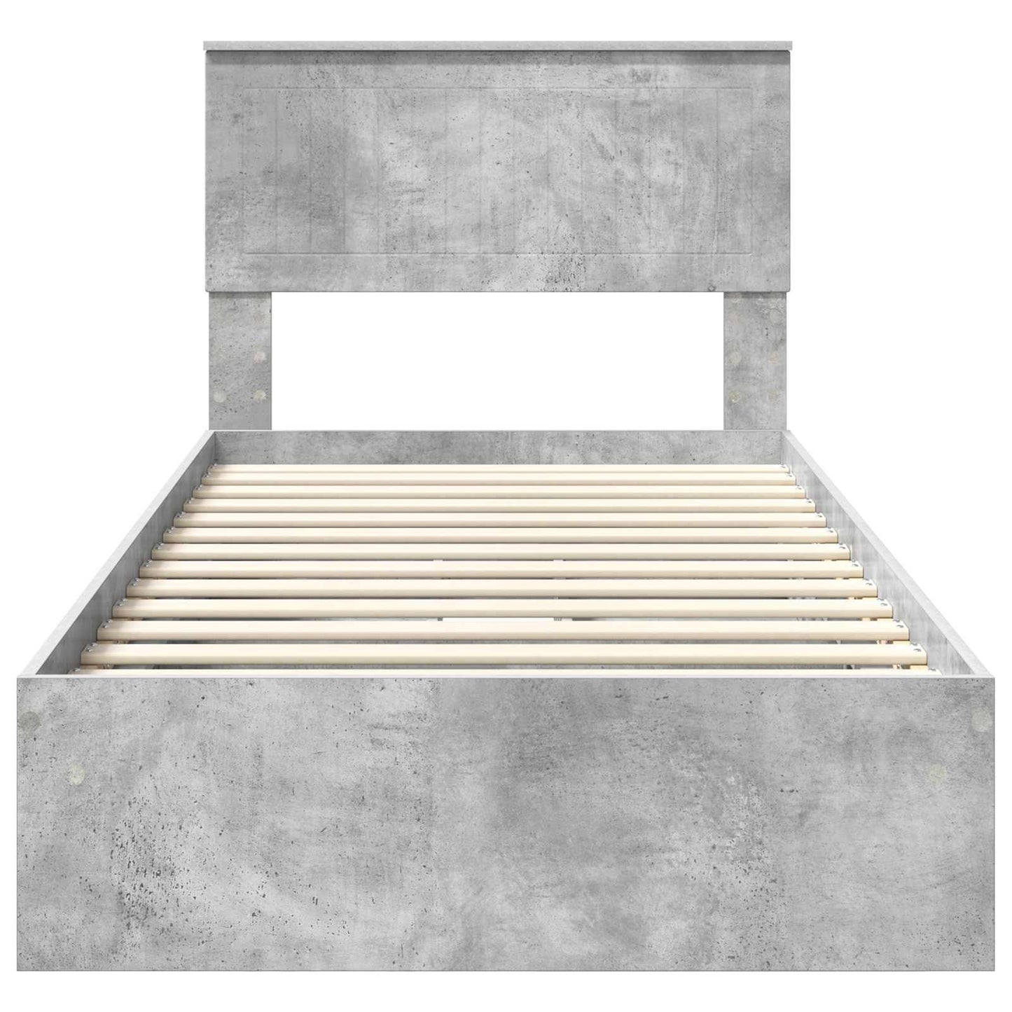 Tárolós Ágy fiókkal Beton Szürke 90 x 190 cm Szerelt Fa