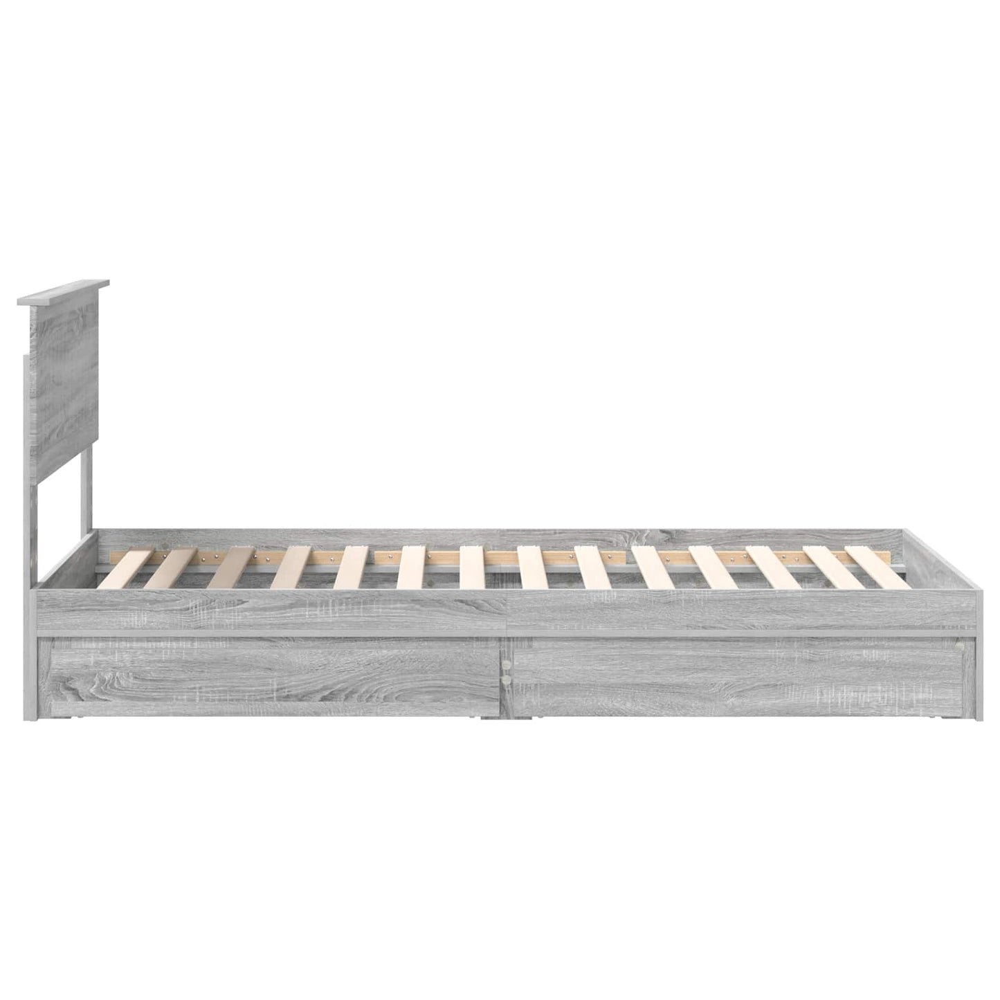Tárolós Ágy fiókkal Szürke Sonoma 90 x 190 cm Szerelt Fa