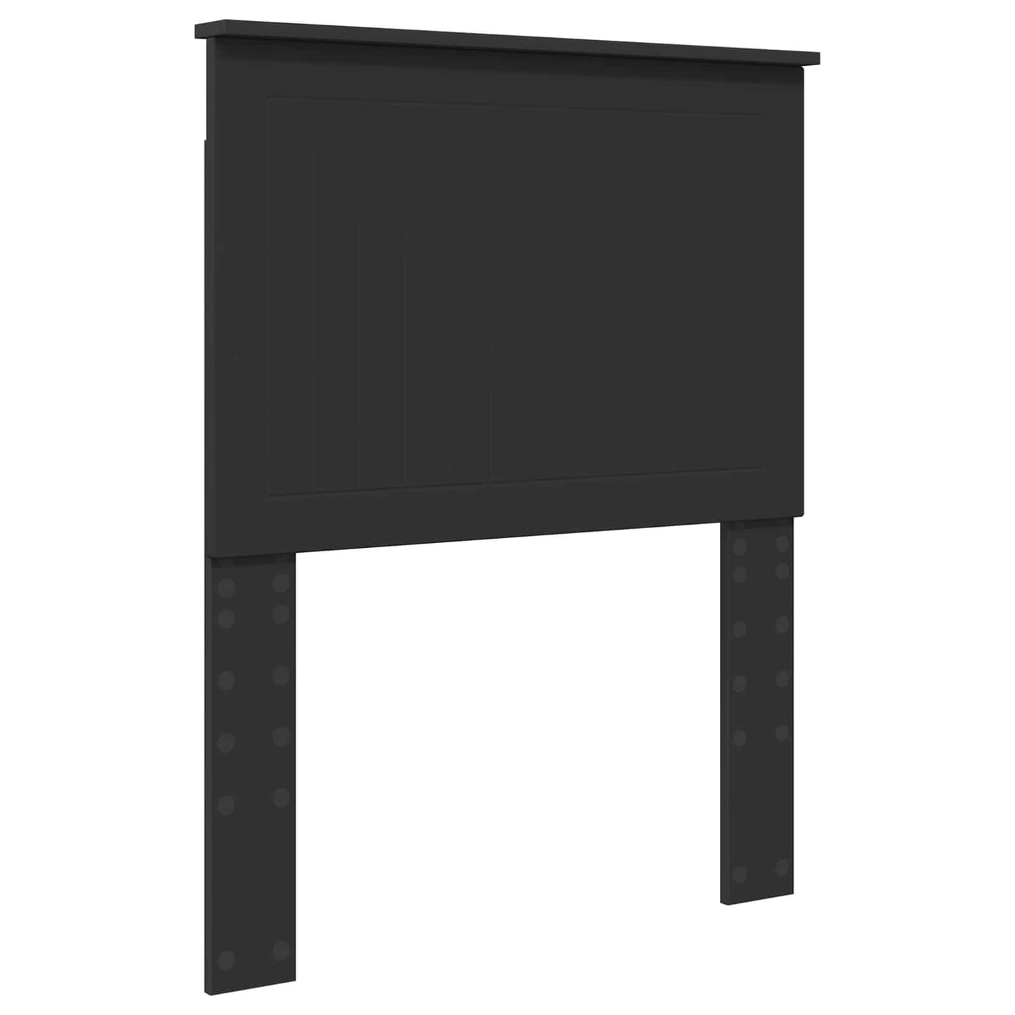 Ágykeret fejtámlával Fekete 75 x 190 cm Tömör fenyőfa