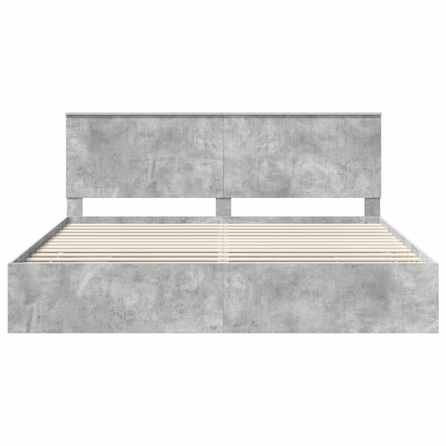 Ágykeret fiókkal tárolóval Beton Szürke 200 x 200 cm Mérnöki Fa