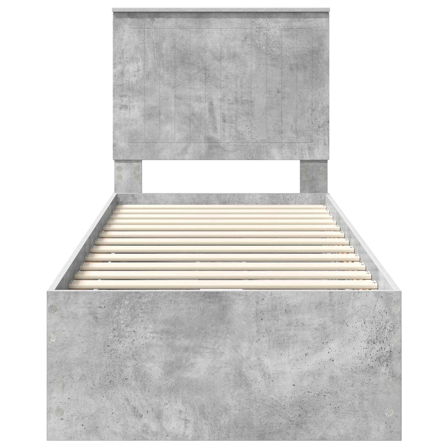 Ágykeret fiókkal tárolóval Beton Szürke 75 x 190 cm Mérnöki Fa