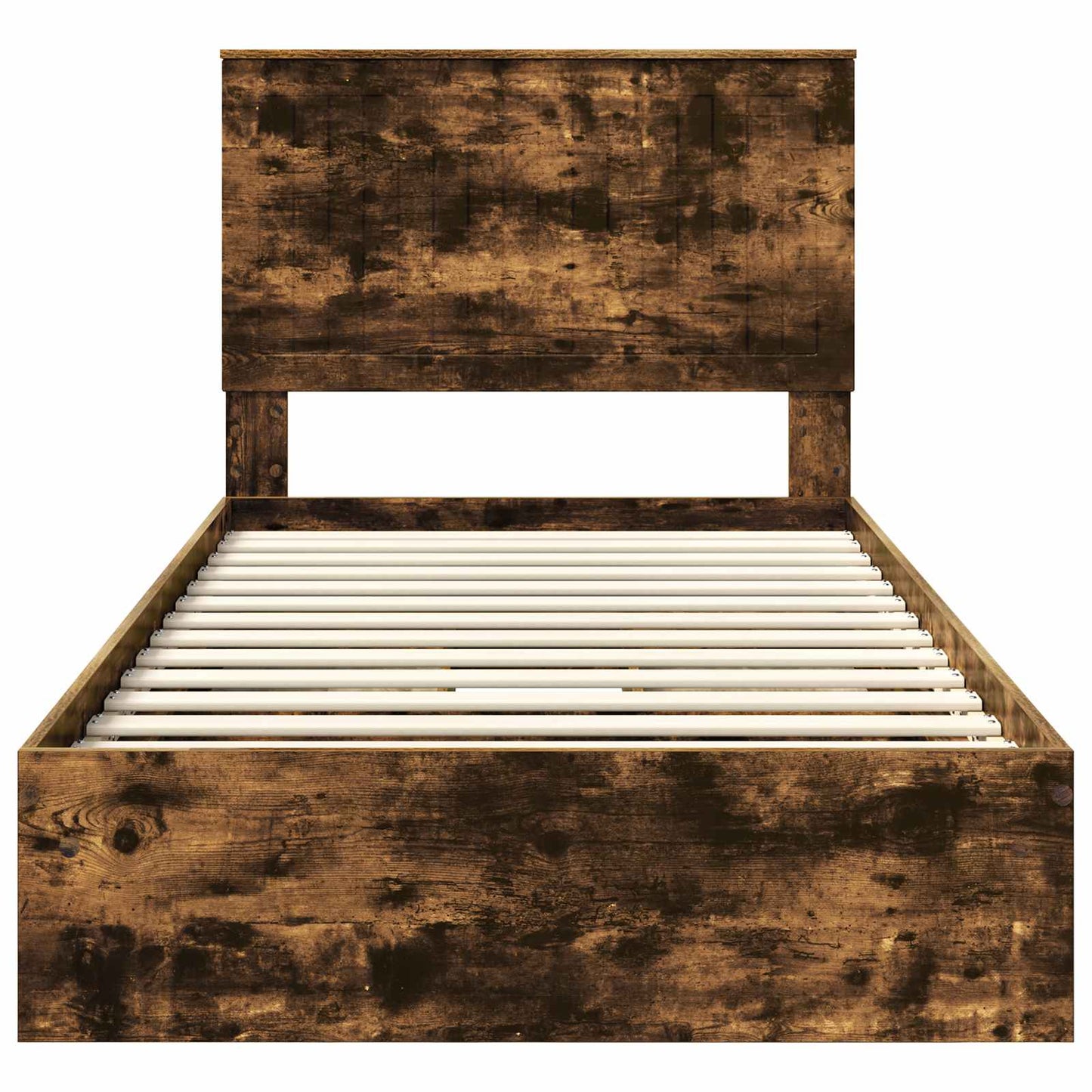 Tárolós Ágy fiókkal Füstölt tölgy 100 x 200 cm Szerelt Fa