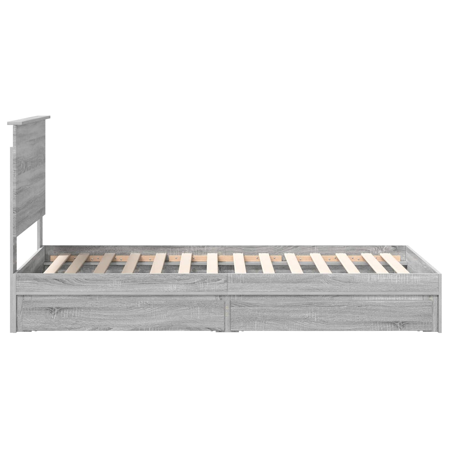 Tárolós Ágy fiókkal Szürke Sonoma 90 x 190 cm Szerelt Fa