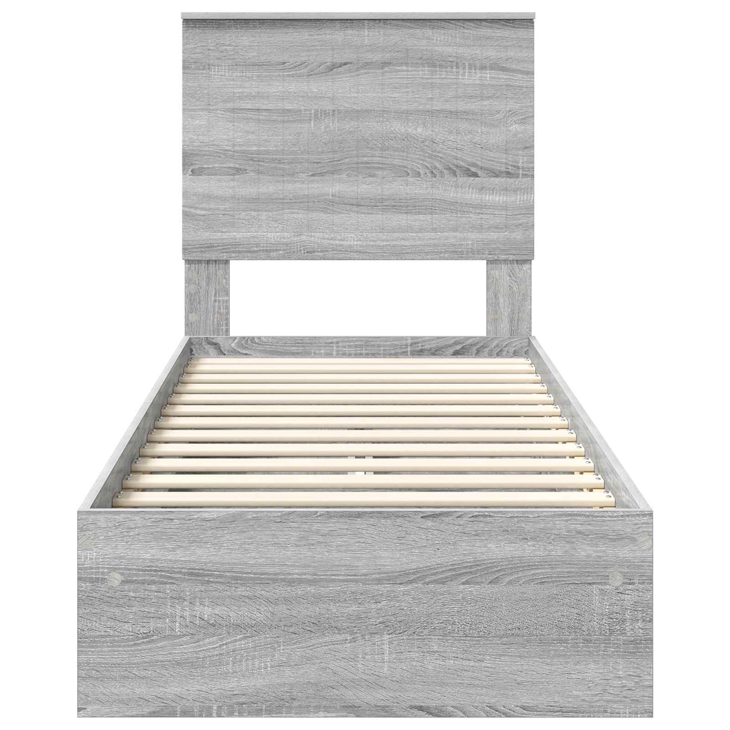 Tárolós Ágy fiókkal Szürke Sonoma 75 x 190 cm Szerelt Fa