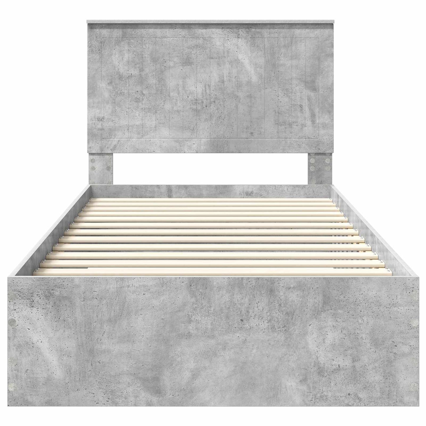 Ágykeret fiókkal tárolóval Beton Szürke 100 x 200 cm Szerelt Fa