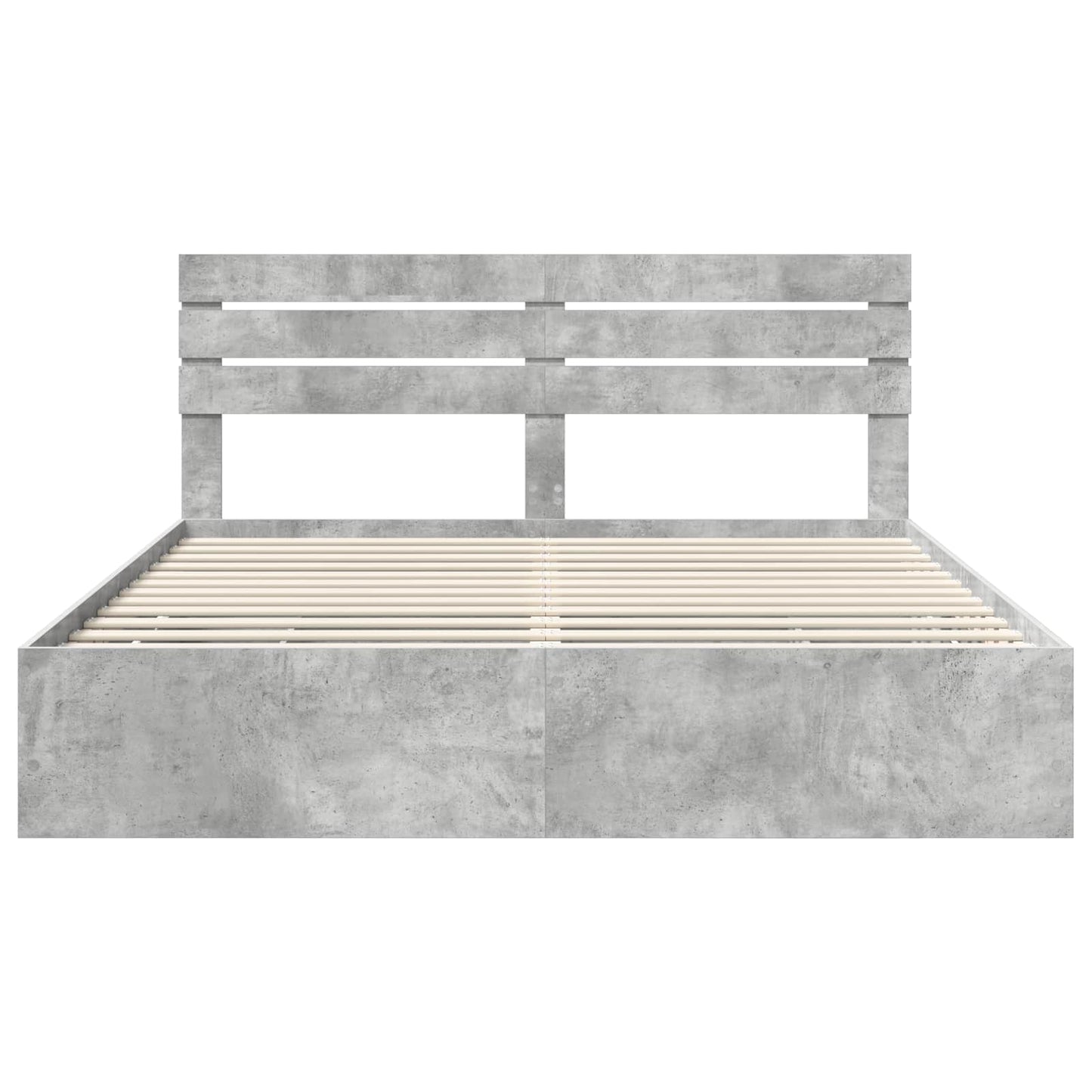 Ágykeret fiókkal tárolóval Beton Szürke 200 x 200 cm Mérnöki Fa