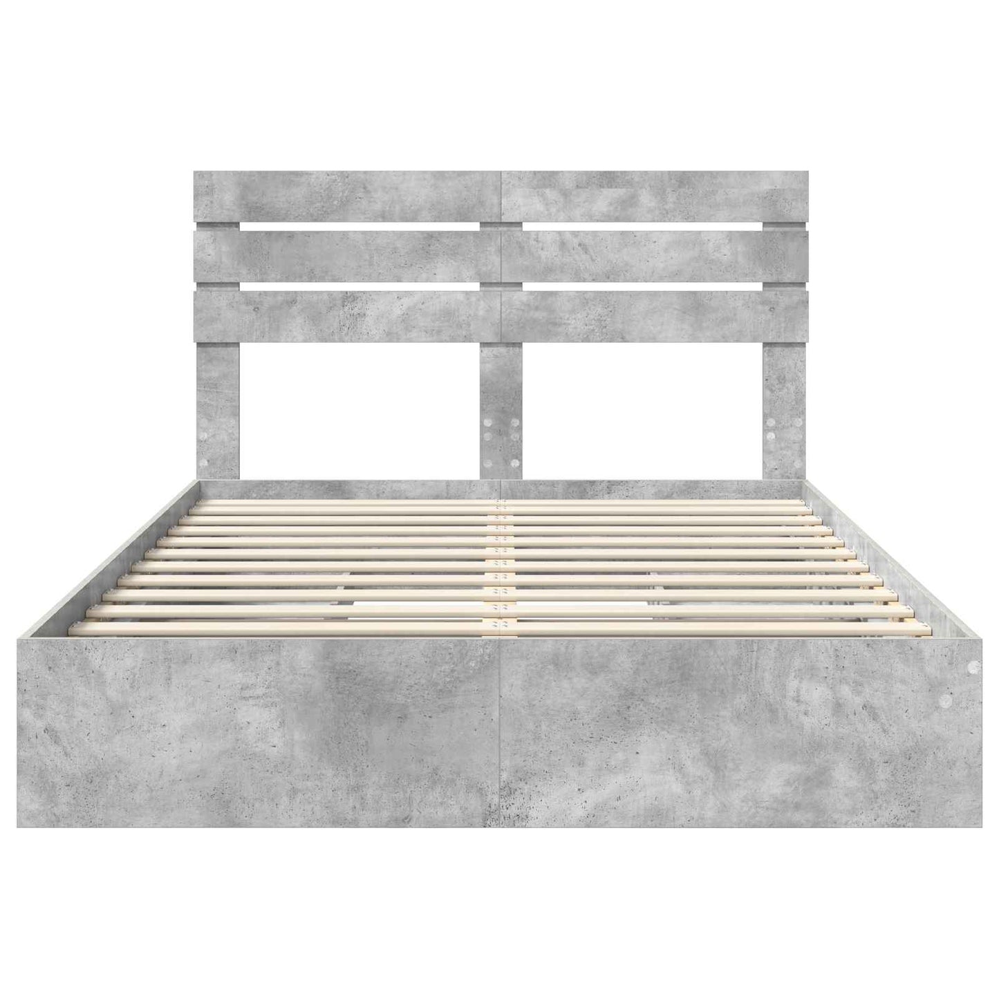 Tárolós Ágy fiókkal Beton Szürke 150 x 200 cm Szerelt Fa