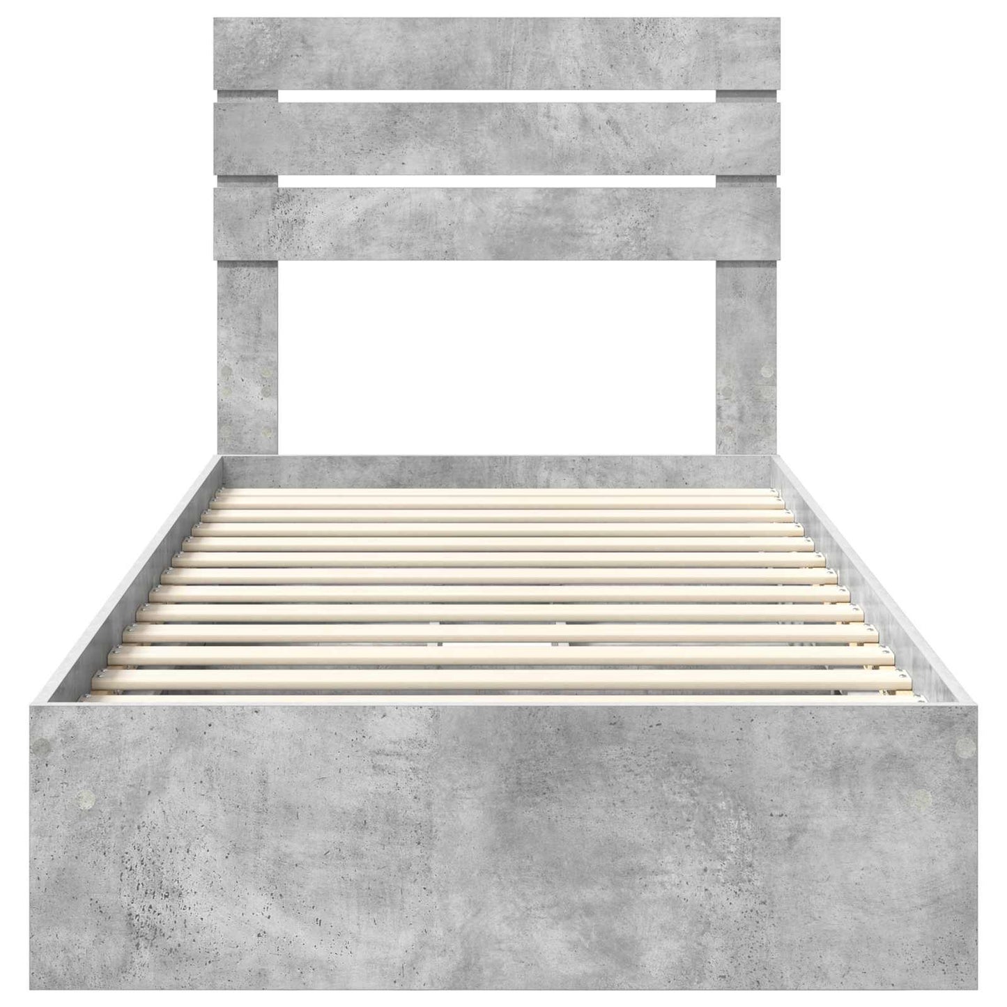 Tárolós Ágy fiókkal Beton Szürke 90 x 190 cm Szerelt Fa