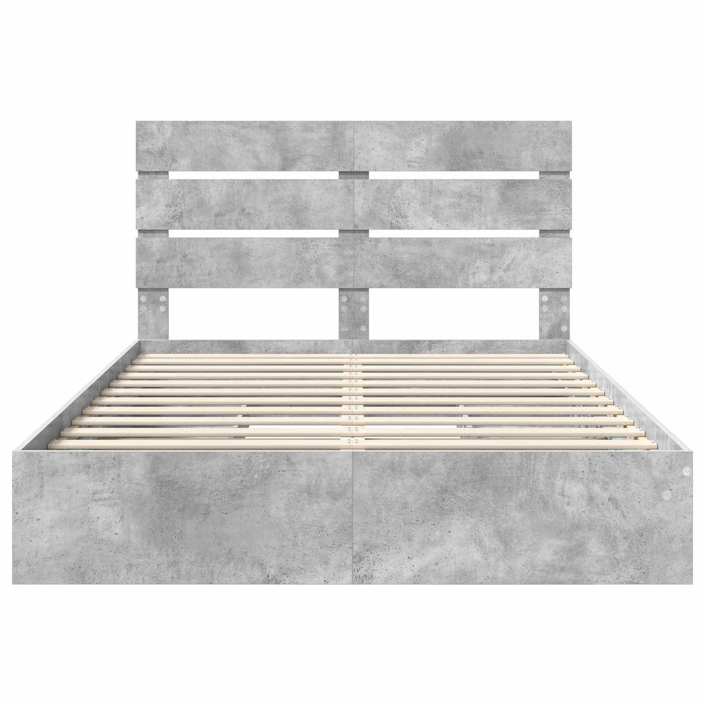 Tárolós Ágy fiókkal Beton Szürke 150 x 200 cm Szerelt Fa