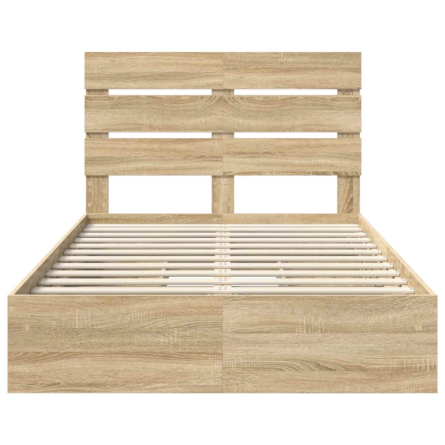 Tárolós Ágy fiókkal Sonoma tölgy 135 x 190 cm Szerelt Fa