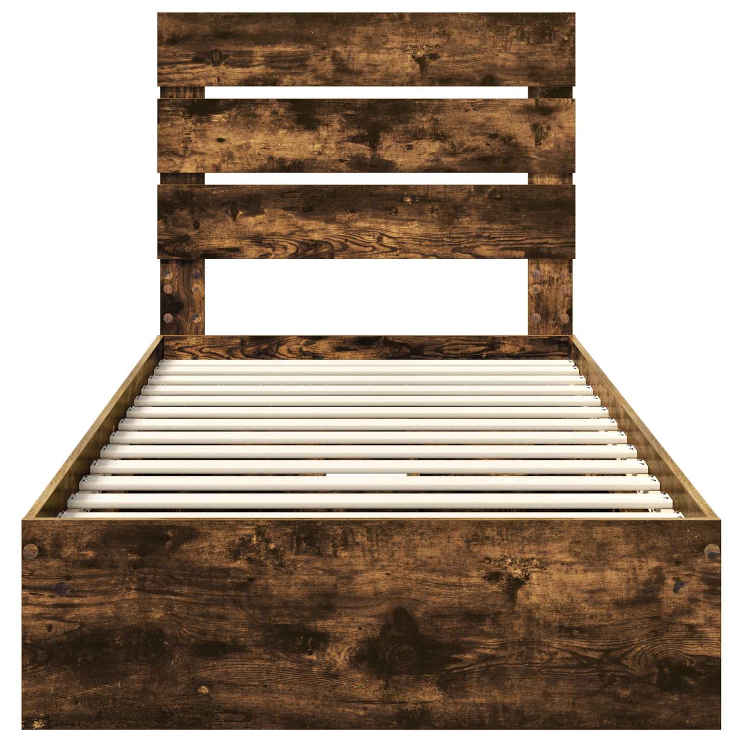 Tárolós Ágy fiókkal Füstölt tölgy 90 x 200 cm Szerelt Fa