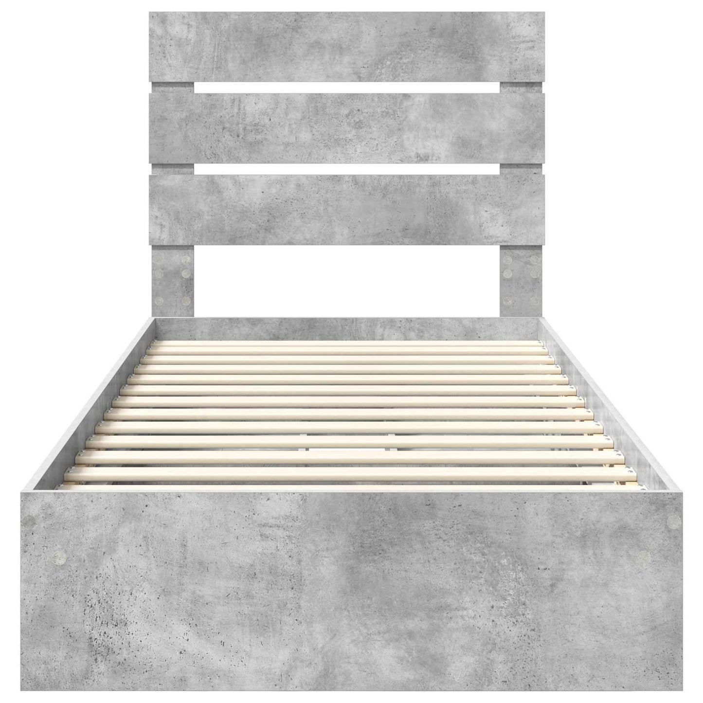 Tárolós Ágy fiókkal Beton Szürke 90 x 190 cm Szerelt Fa