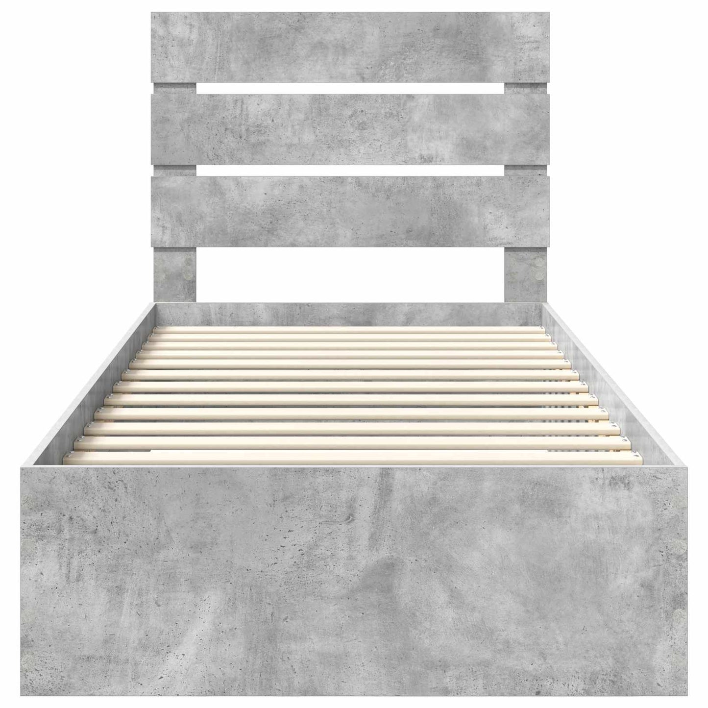 Ágykeret fiókkal tárolóval Beton Szürke 100 x 200 cm Szerelt Fa