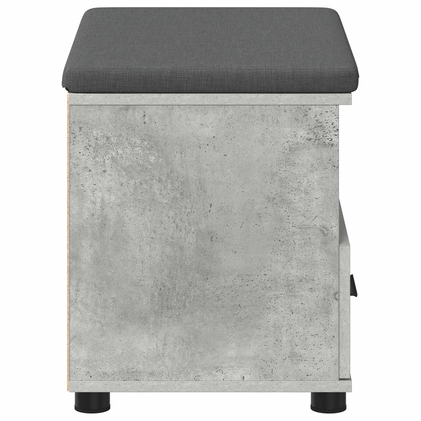 Előtér pad Beton Szürke 60 x 38 x 46 cm Műanyag Fa és Szövet