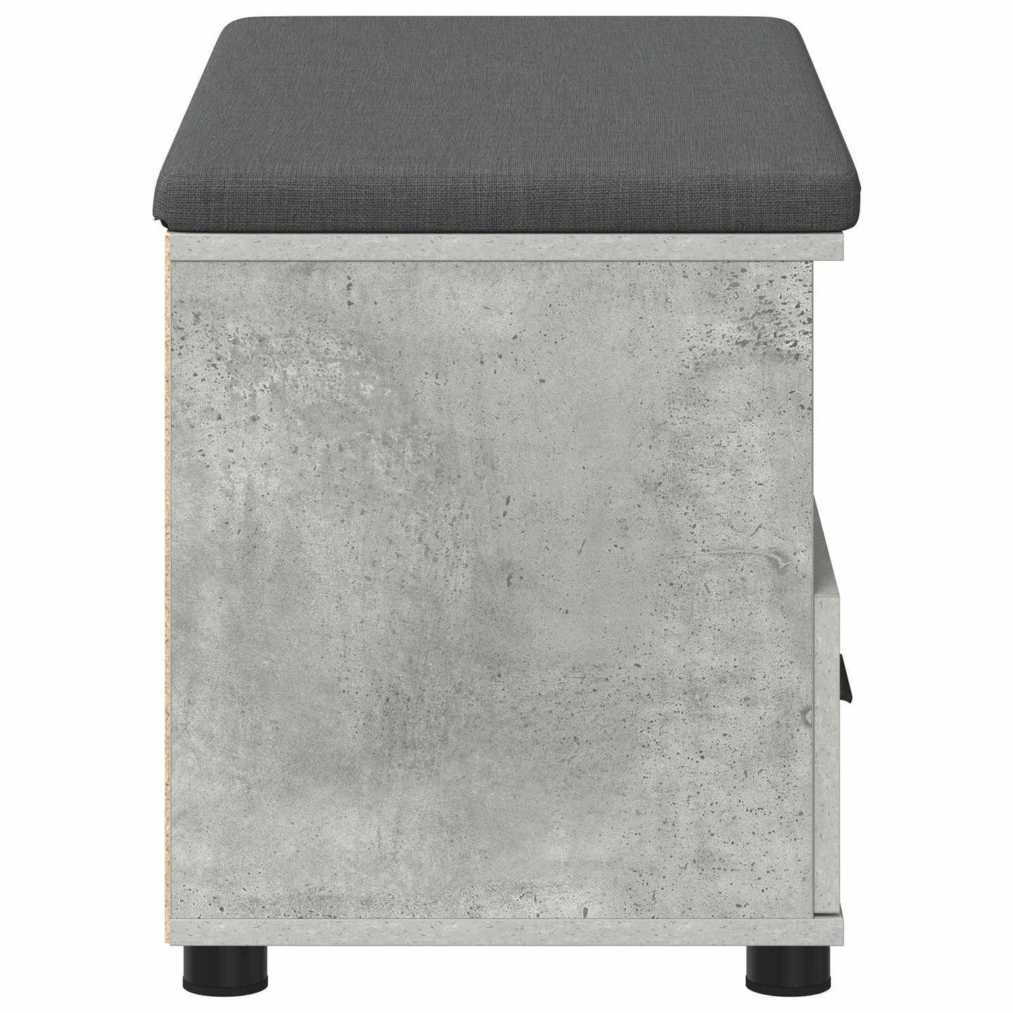 Előtér pad Beton Szürke 80 x 38 x 46 cm Műanyag Fa és Szövet