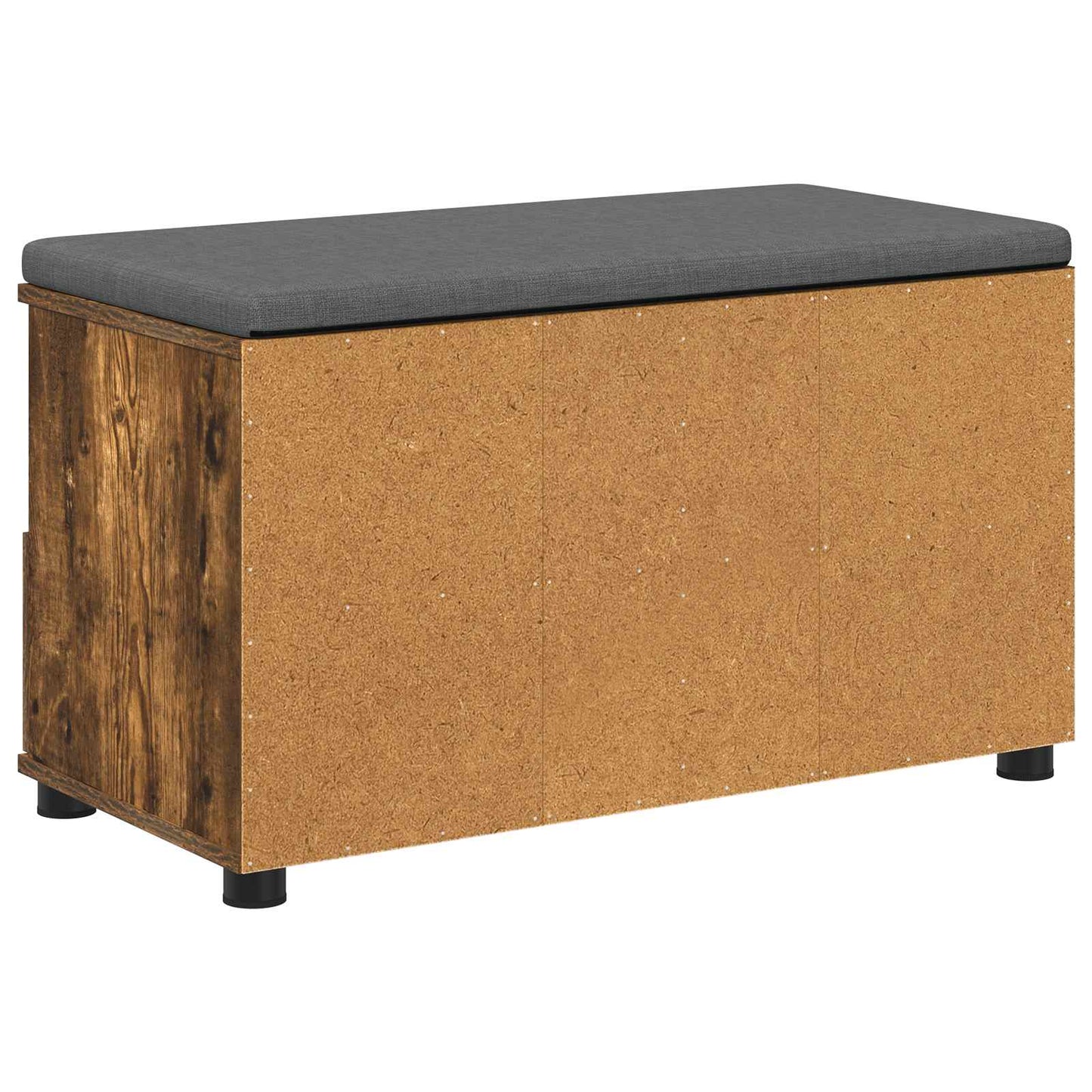 Előtér pad Füstölt Tölgy 80 x 38 x 46 cm Műanyag Fa és Szövet