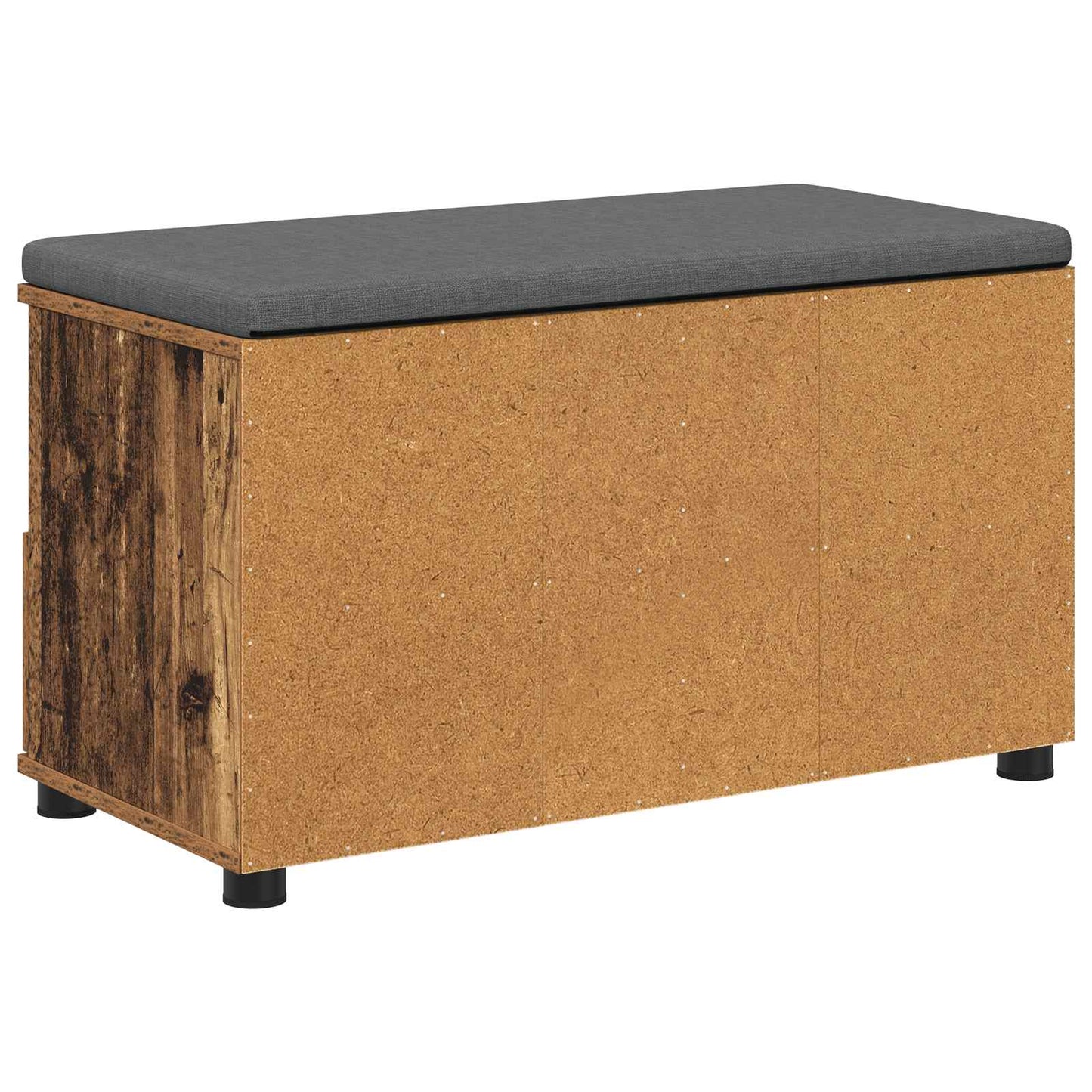 Előtér pad fiókkal Öreg fa 80 x 38 x 46 cm Műanyag Fa és Szövet