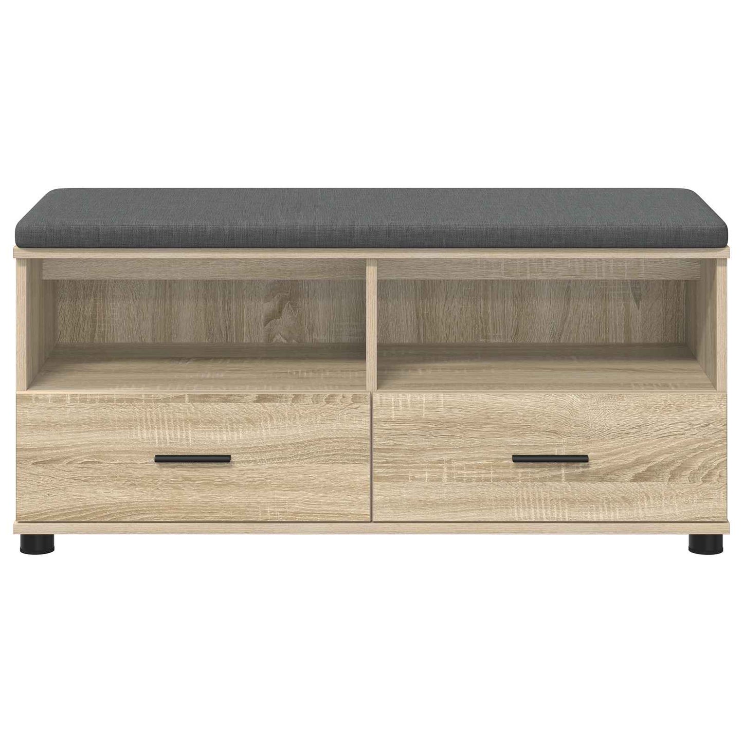Előtér pad Sonoma tölgy 100 x 38 x 46 cm Műanyag Fa és Szövet