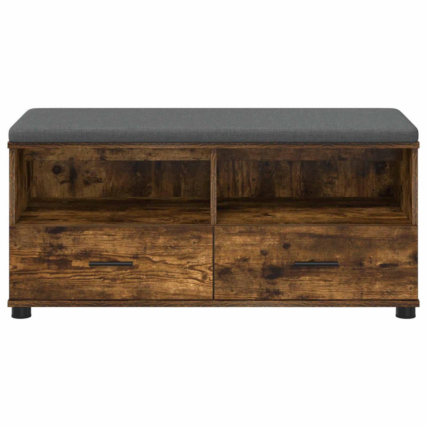 Előtér pad Füstölt Tölgy 100 x 38 x 46 cm Műanyag Fa és Szövet