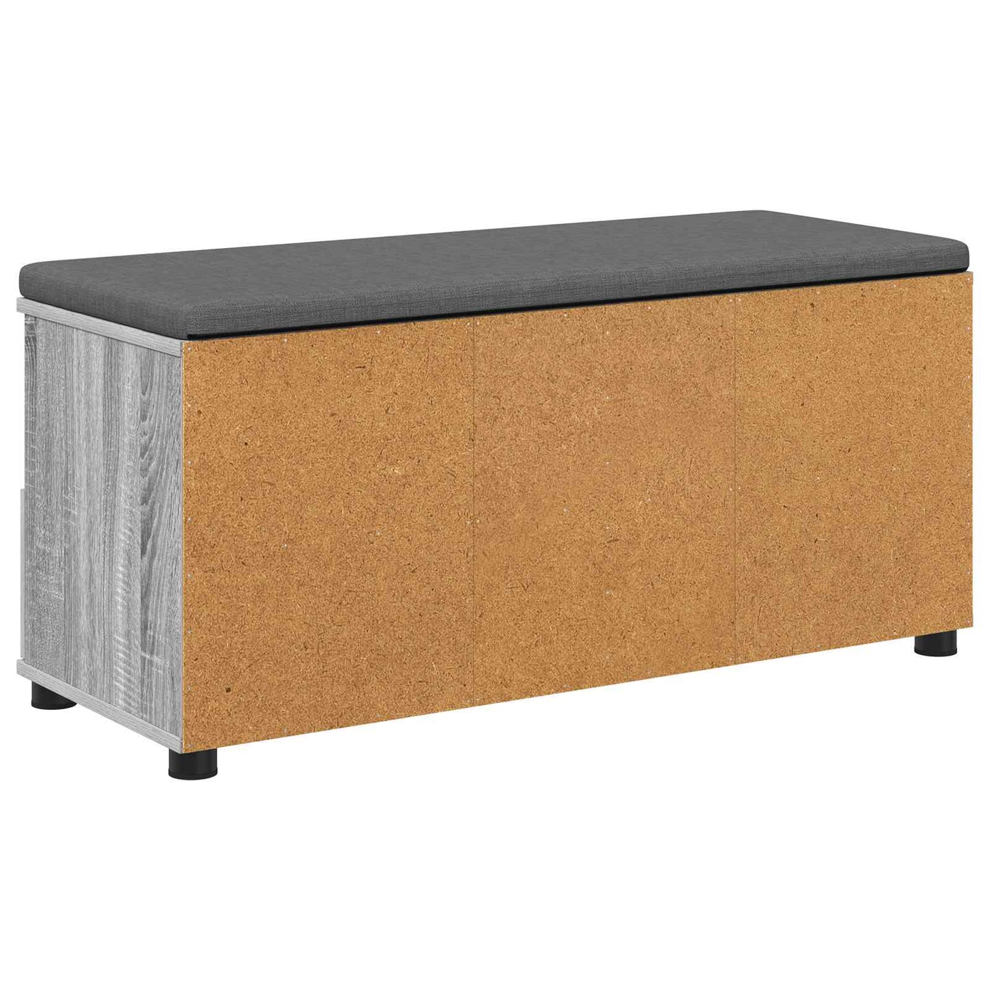 Előtér pad Szürke Sonoma 100 x 38 x 46 cm Műanyag Fa és Szövet