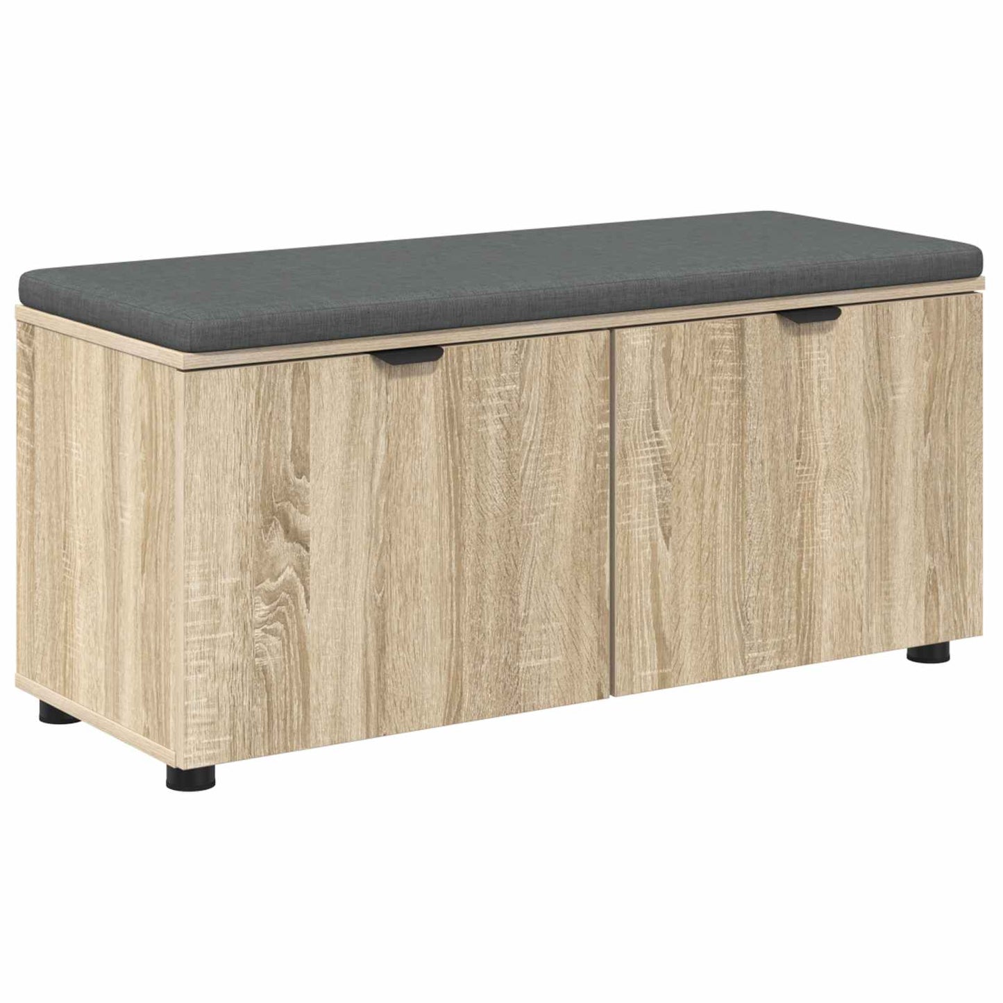 Előtér pad Sonoma tölgy 100 x 38 x 46 cm Műanyag Fa és Szövet