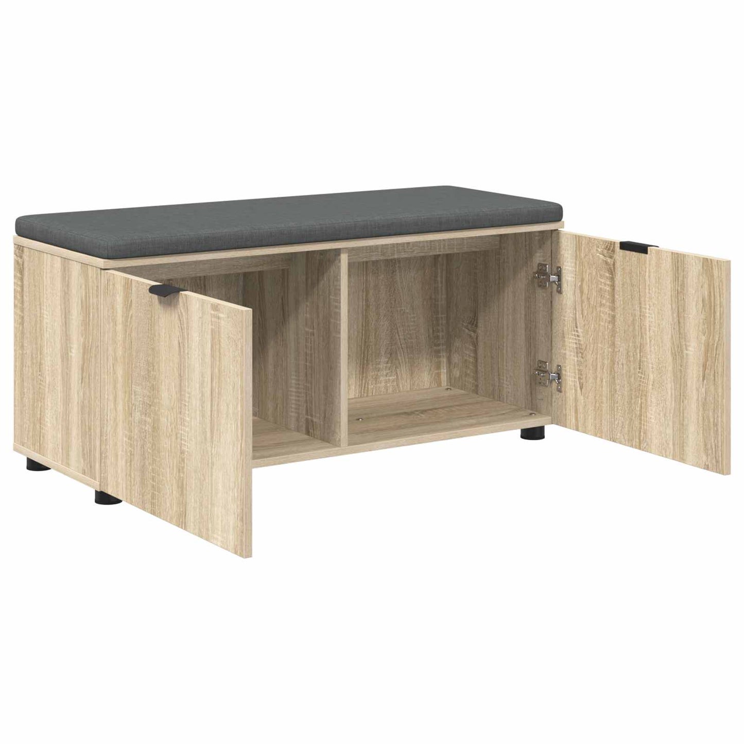Előtér pad Sonoma tölgy 100 x 38 x 46 cm Műanyag Fa és Szövet