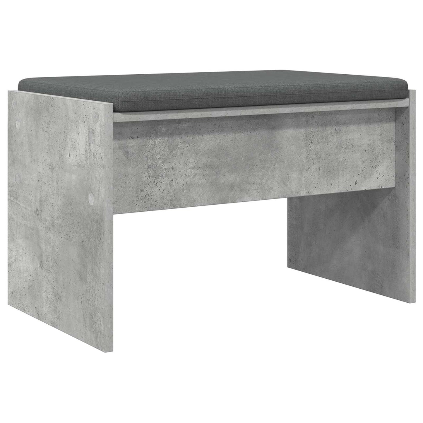 Előtér pad párnával Beton Szürke 63 x 38 x 40 cm