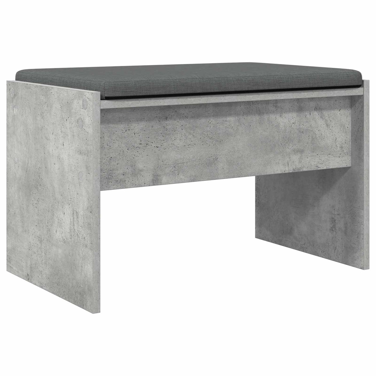 Előtér pad párnával Beton Szürke 63 x 38 x 40 cm