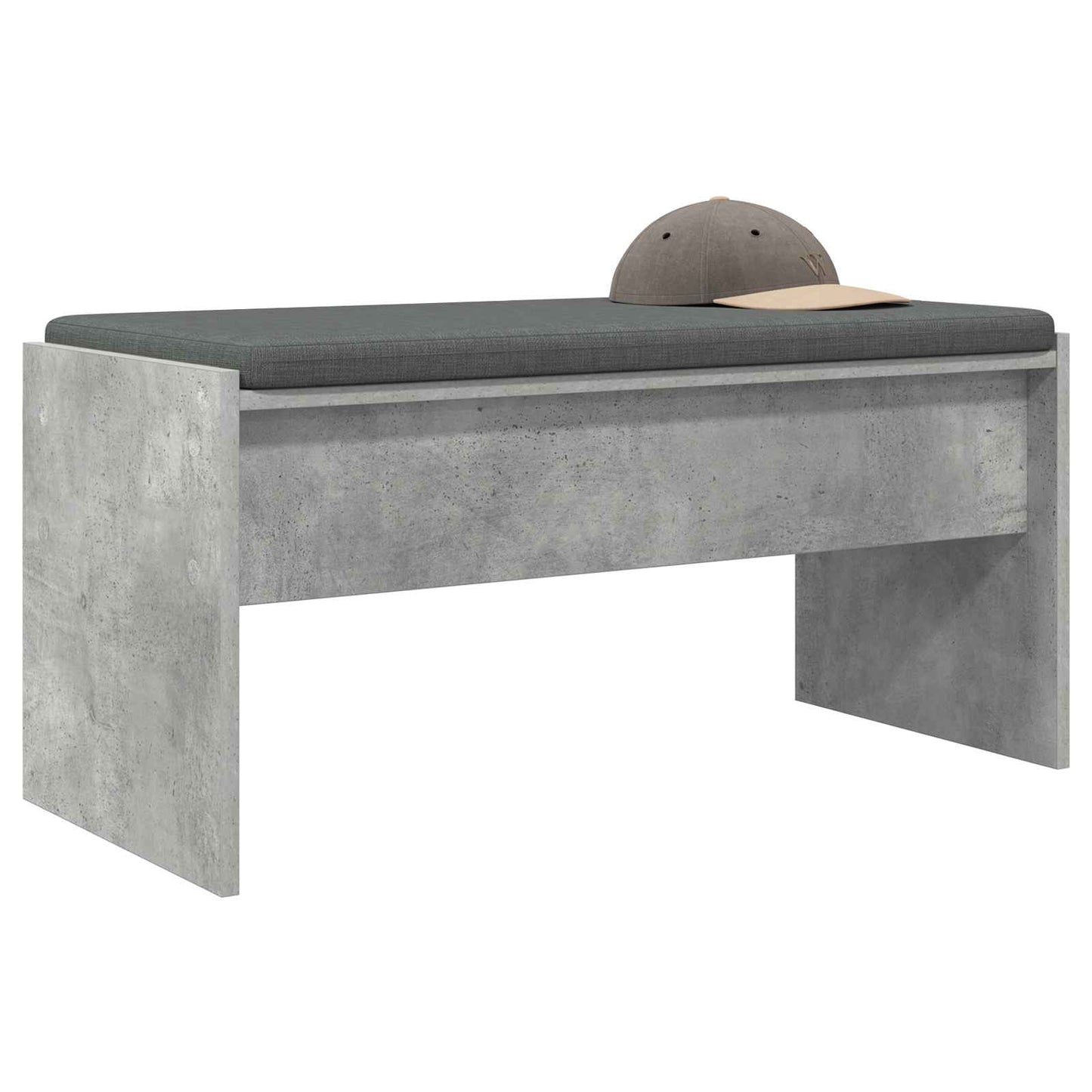 Előtér pad párnával Beton Szürke 83 x 38 x 40 cm